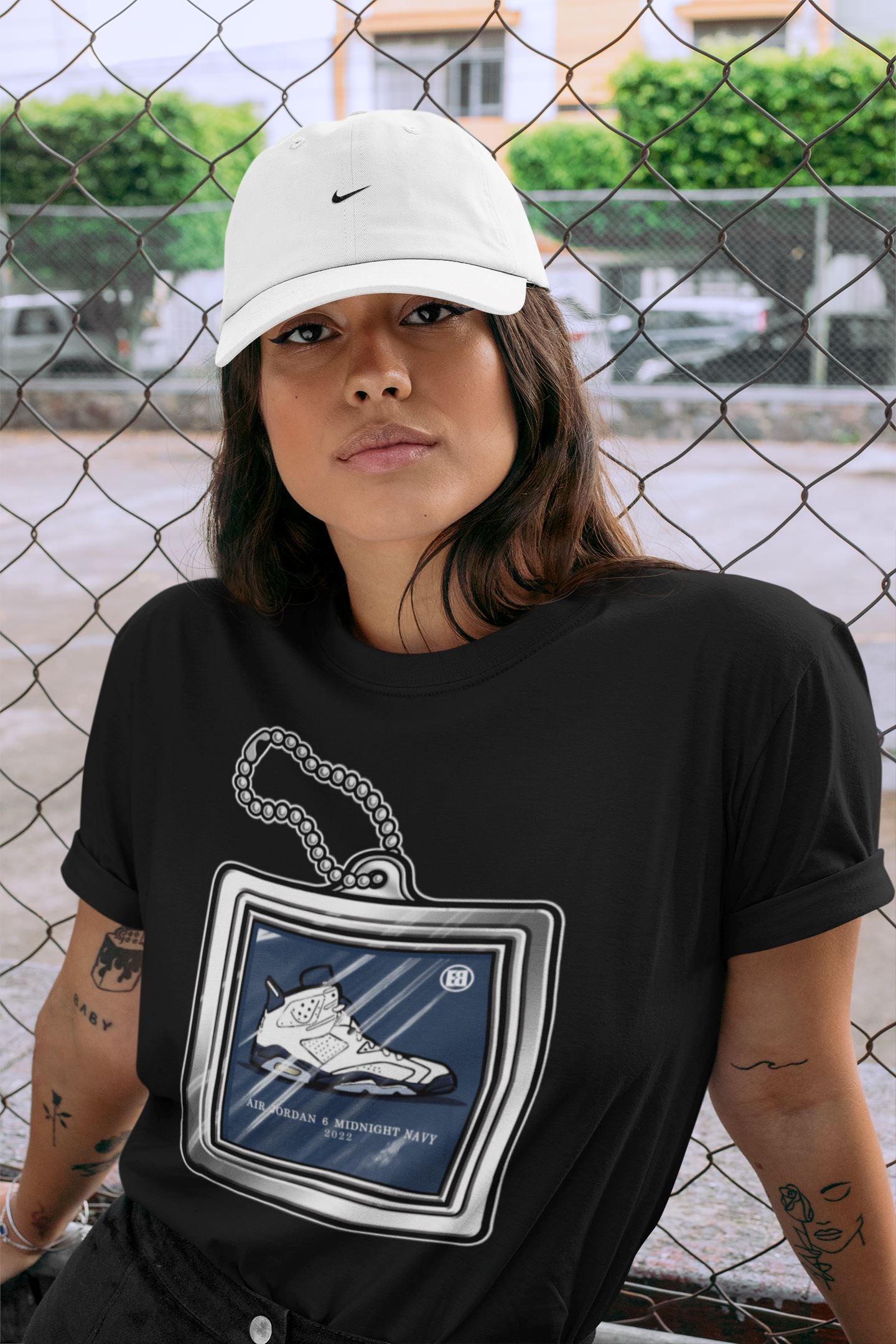 Hang Tag Unisex Tops - Air Jordan 6 Midnight Navy