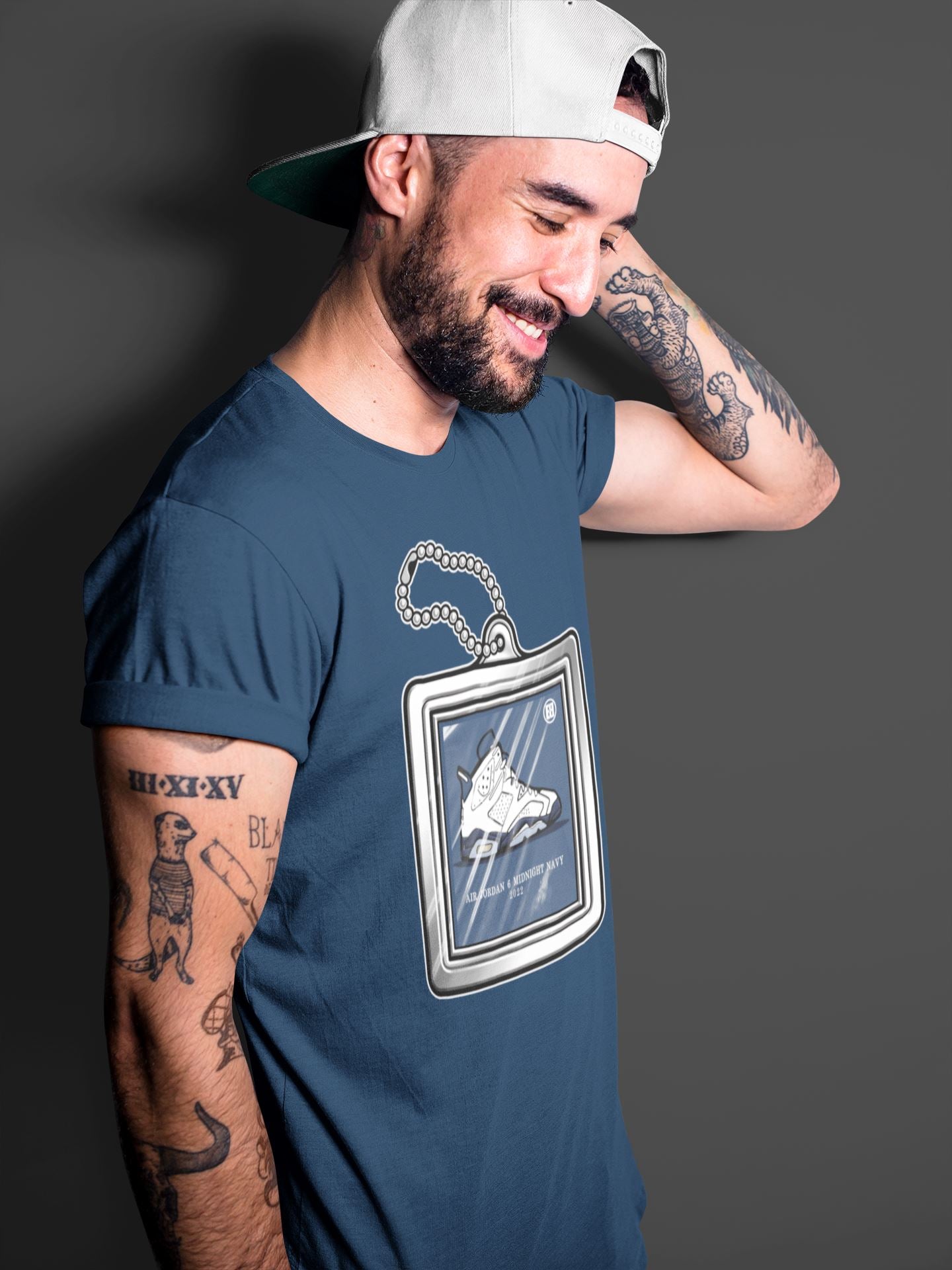 Hang Tag Unisex Tops - Air Jordan 6 Midnight Navy
