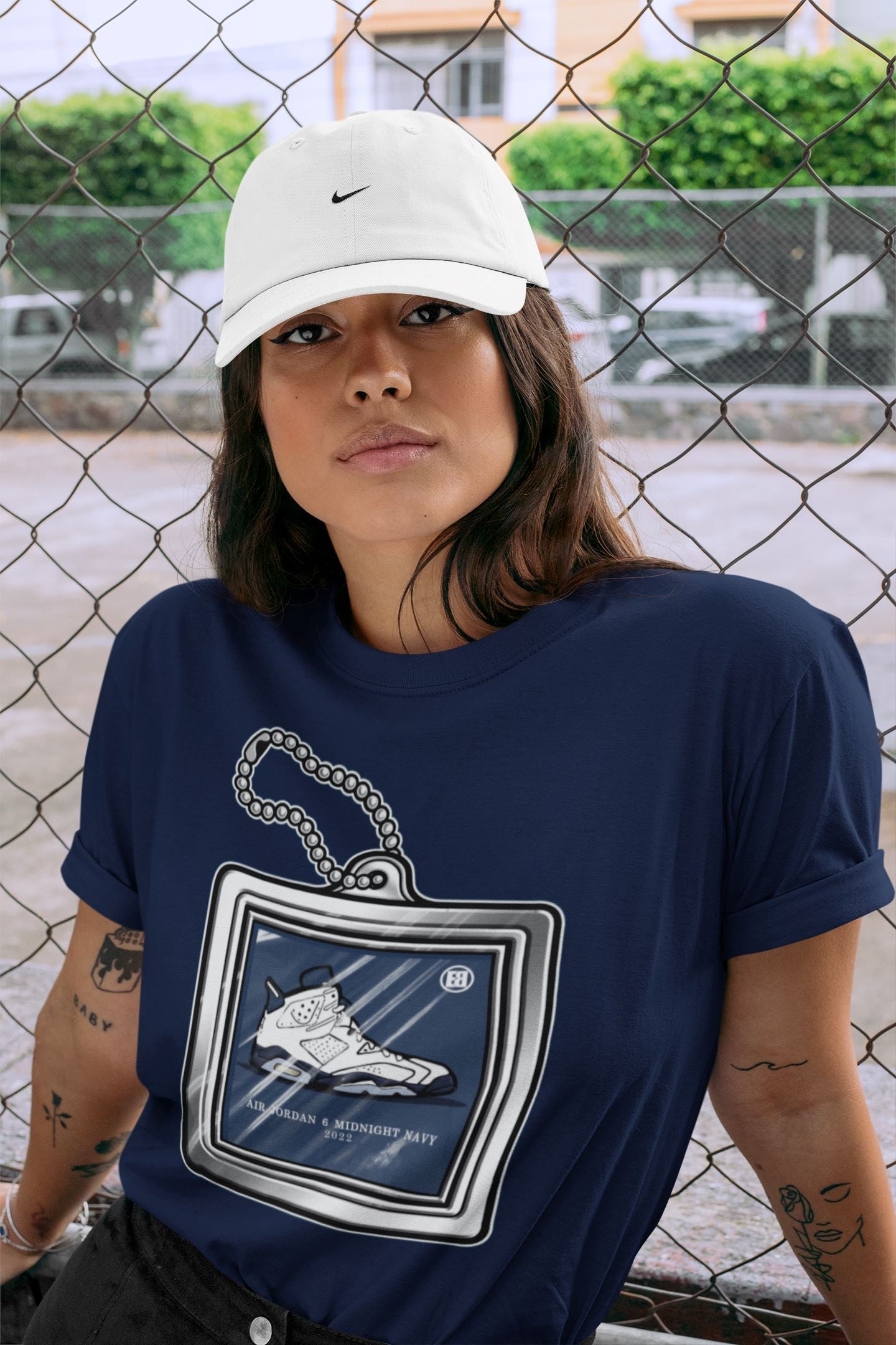 Hang Tag Unisex Tops - Air Jordan 6 Midnight Navy