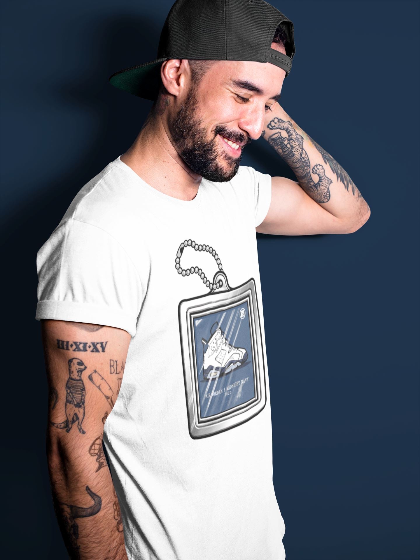 Hang Tag Unisex Tops - Air Jordan 6 Midnight Navy