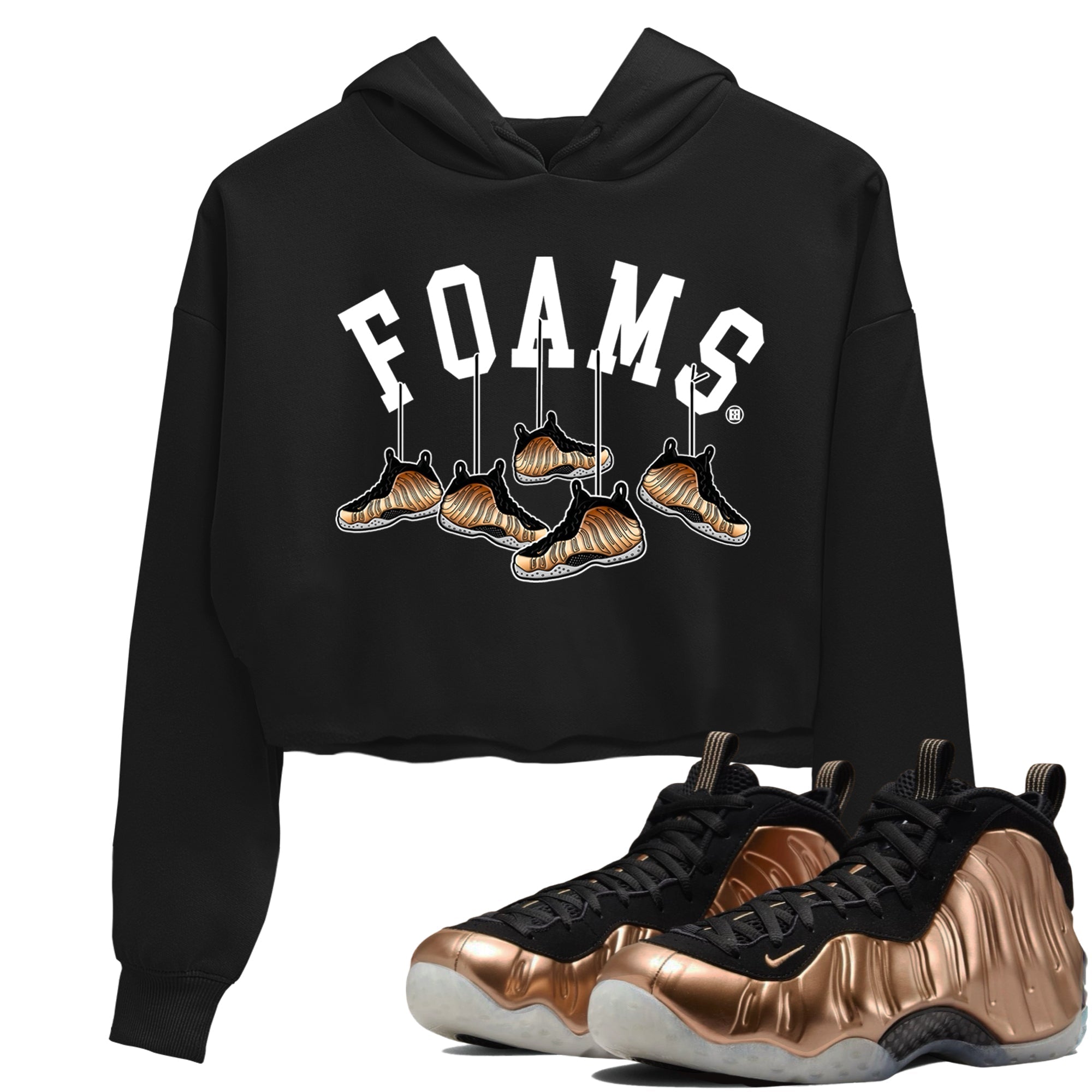 Hanging snkmatchs snkmatch Women's Top - Air Foamposite One Metallic Copper