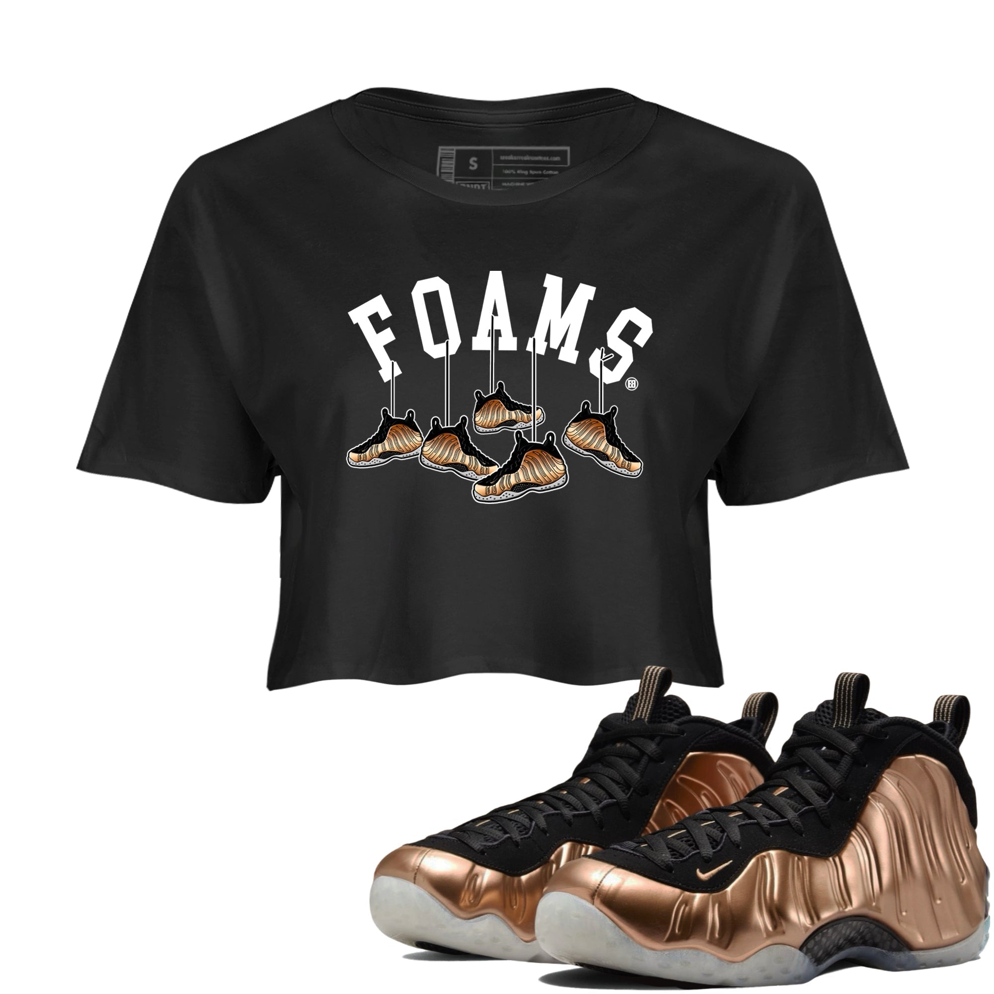 Hanging snkmatchs snkmatch Women's Top - Air Foamposite One Metallic Copper