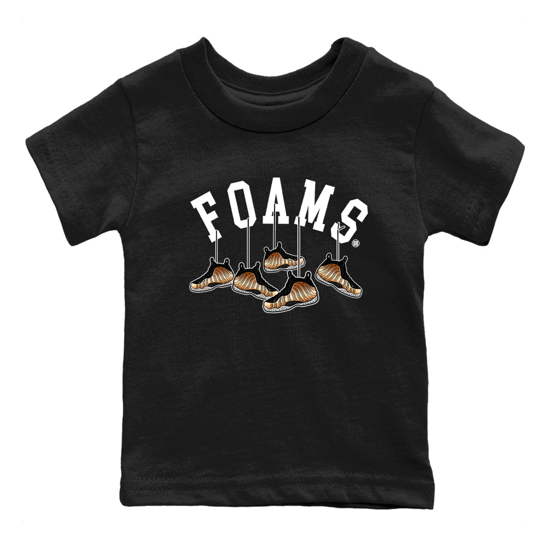 Hanging snkmatchs snkmatch Tees Kids - Air Foamposite One Metallic Copper