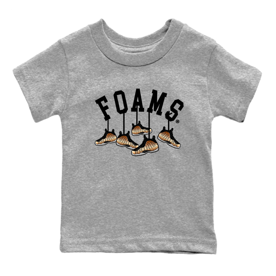 Hanging snkmatchs snkmatch Tees Kids - Air Foamposite One Metallic Copper