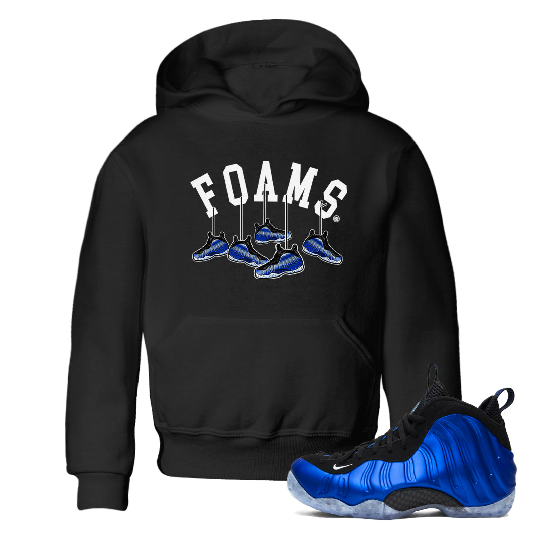 Hanging snkmatchs snkmatch Tees Kids - Air Foamposite One Royal