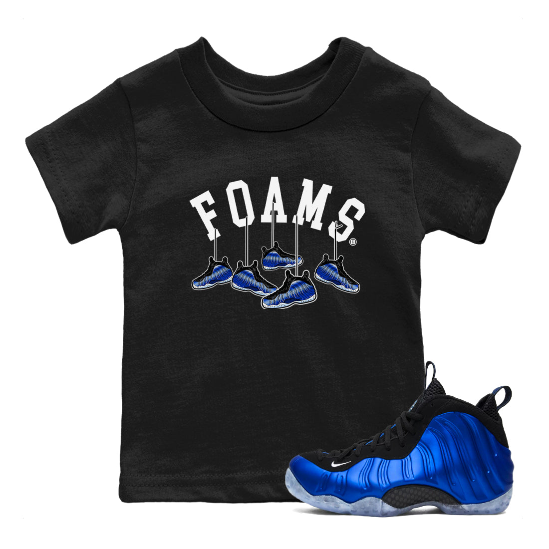 Hanging snkmatchs snkmatch Tees Kids - Air Foamposite One Royal