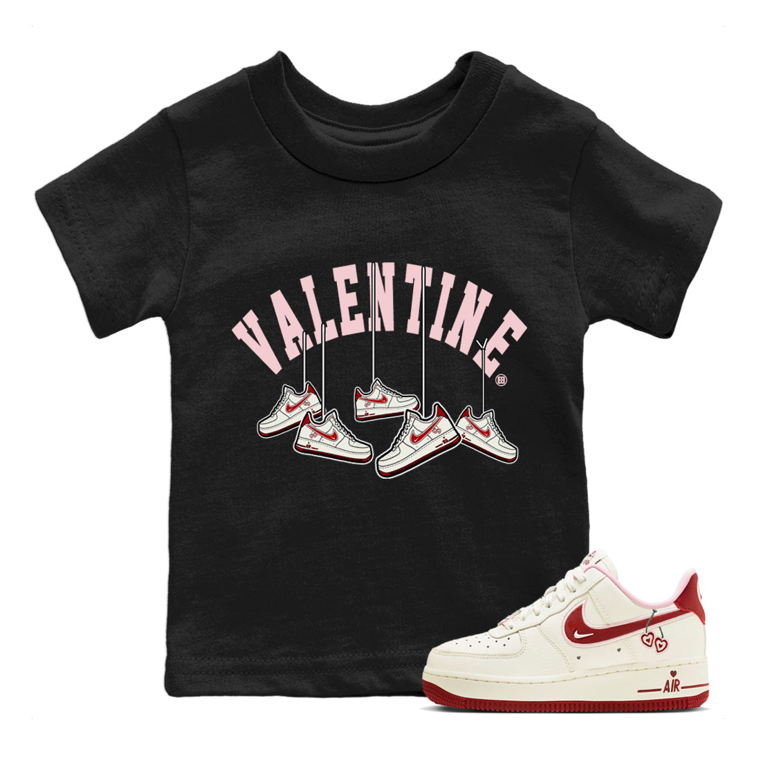 Hanging snkmatchs Kids Tops - Air Force 1 Valentines Day