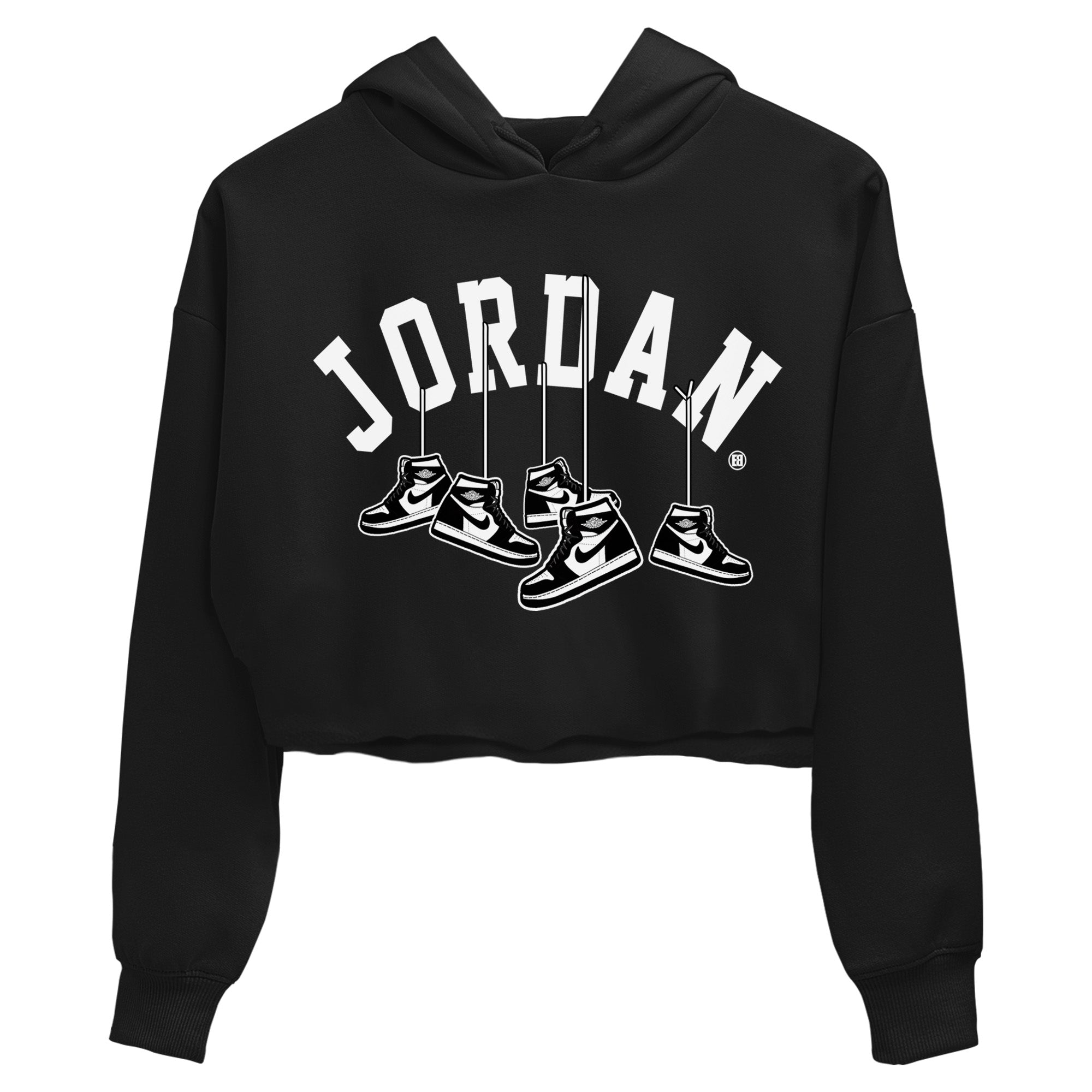 Hanging snkmatchs Women's Tops - Air Jordan 1 Black White