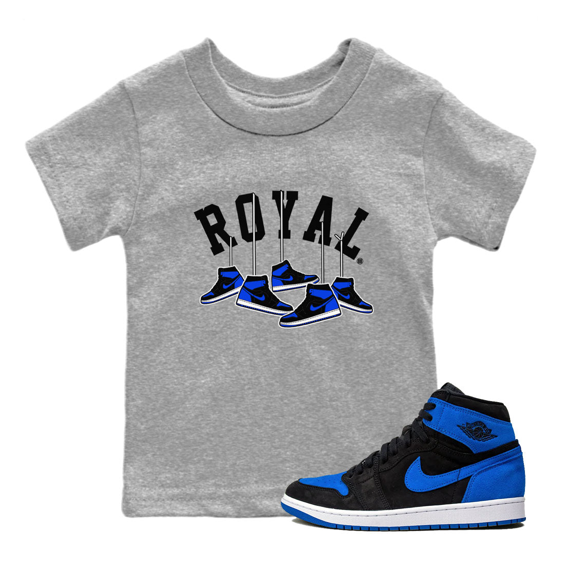 Hanging snkmatchs snkmatch Tee Kids - Air Jordan 1 Royal Reimagined