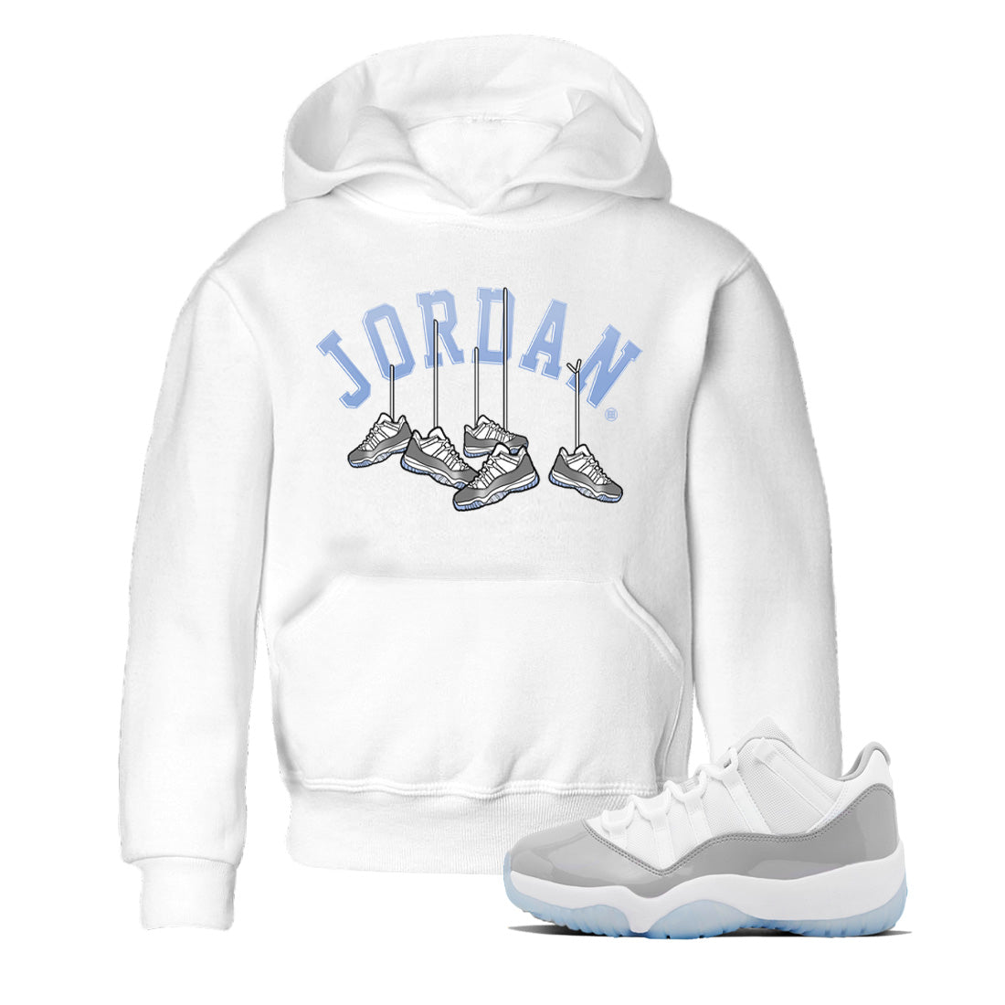 Hanging snkmatchs Kids Tops - Air Jordan 11 White Cement