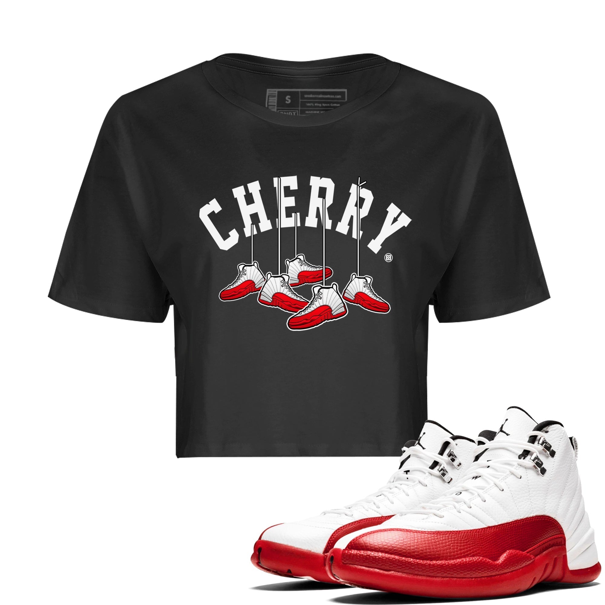 Hanging snkmatchs Women's Tops - Air Jordan 12 Cherry
