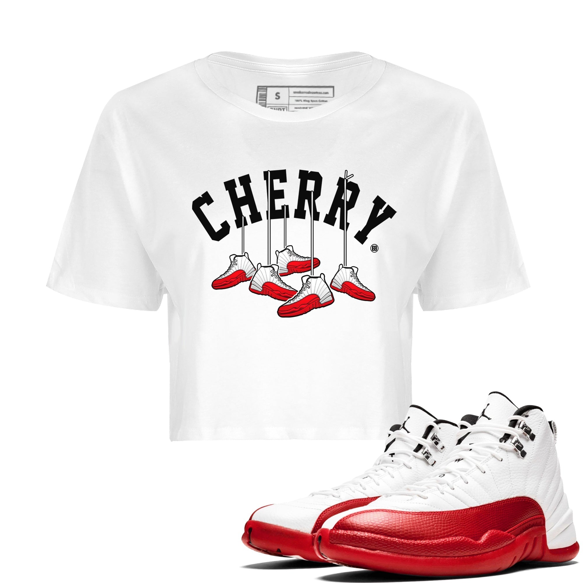 Hanging snkmatchs Women's Tops - Air Jordan 12 Cherry