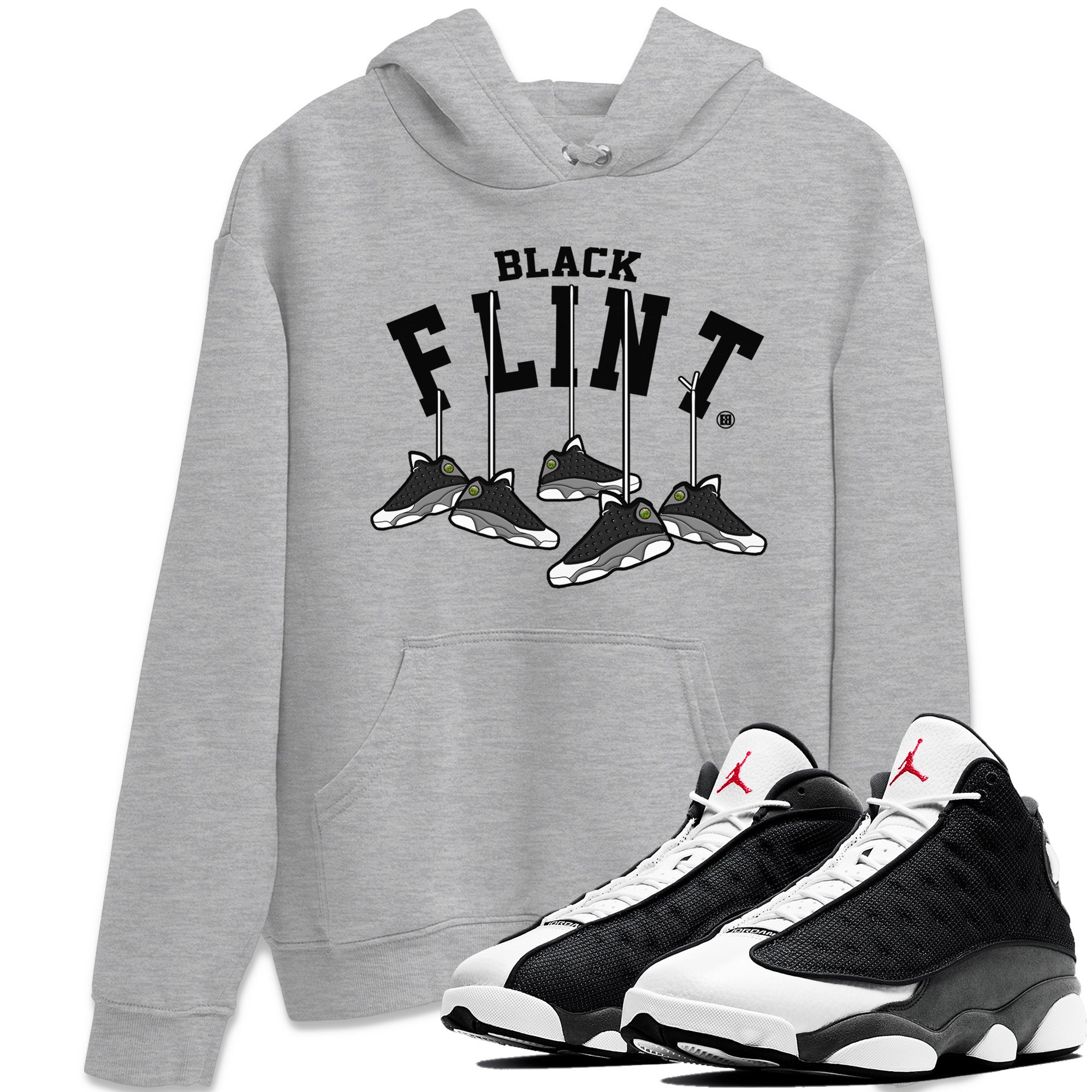 Hanging snkmatchs Unisex Tops - Air Jordan 13 Black Flint