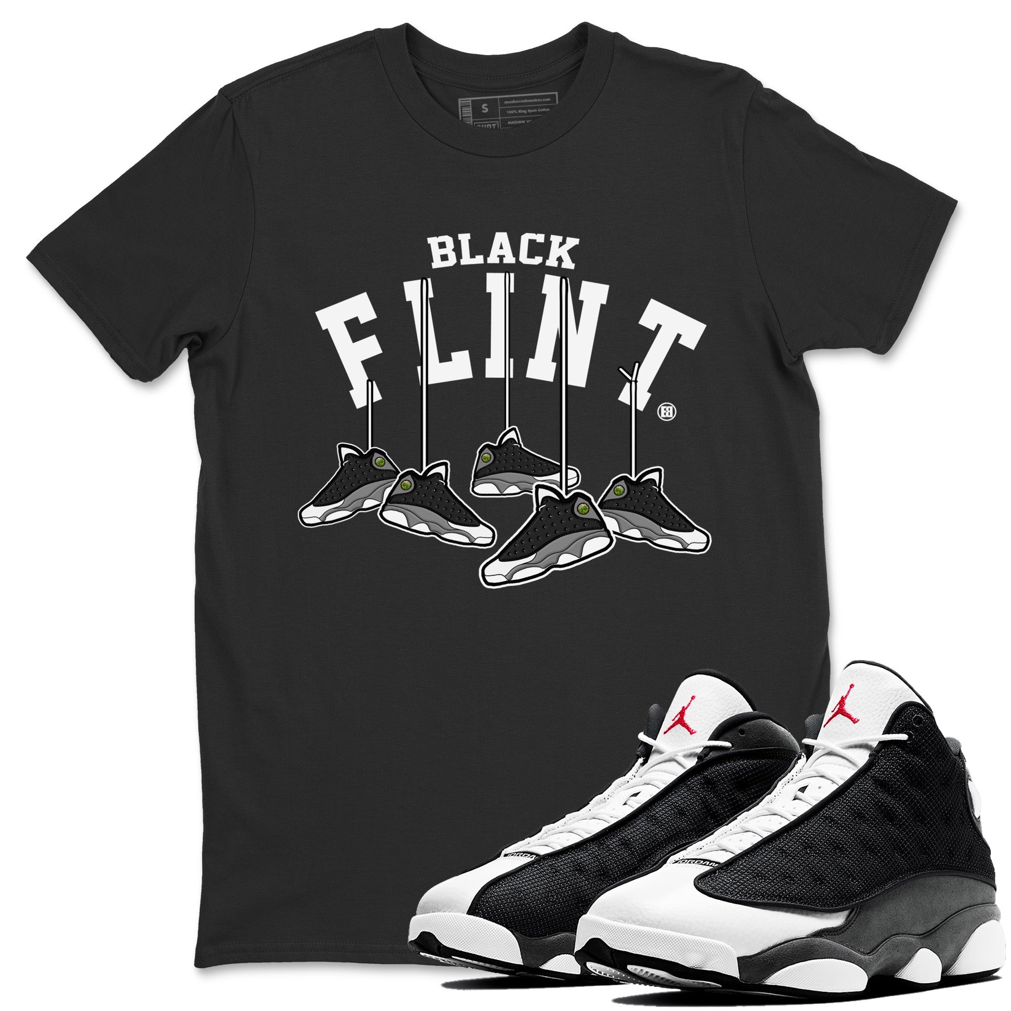 Hanging snkmatchs Unisex Tops - Air Jordan 13 Black Flint
