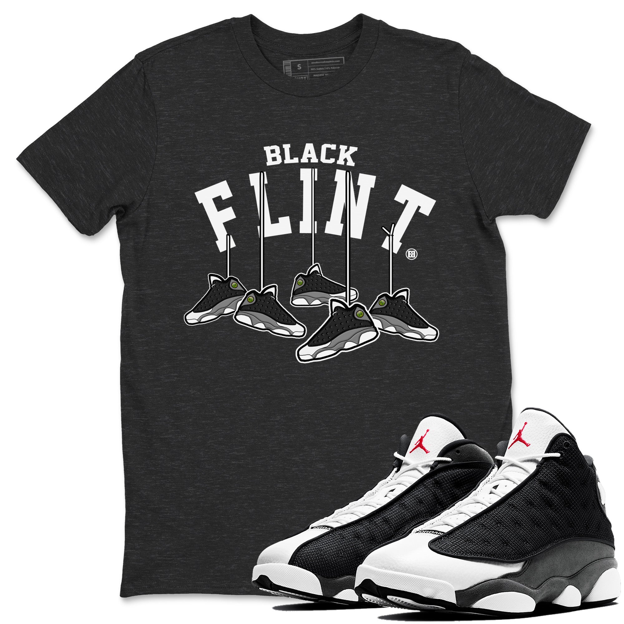 Hanging snkmatchs Unisex Tops - Air Jordan 13 Black Flint