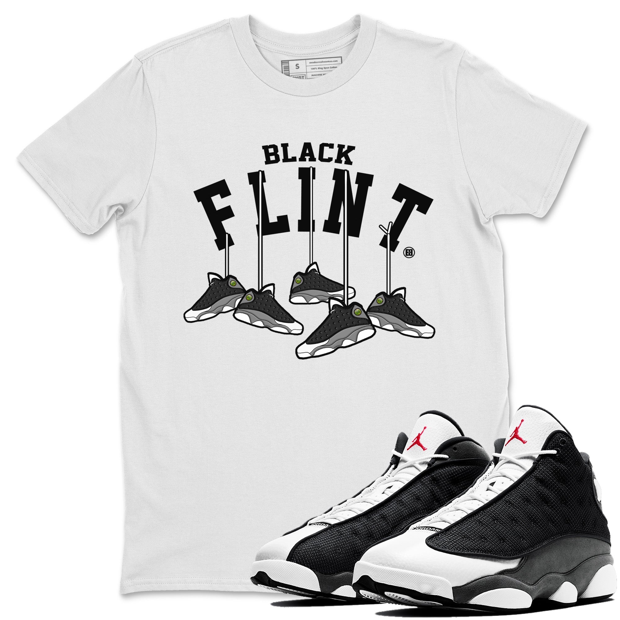 Hanging snkmatchs Unisex Tops - Air Jordan 13 Black Flint