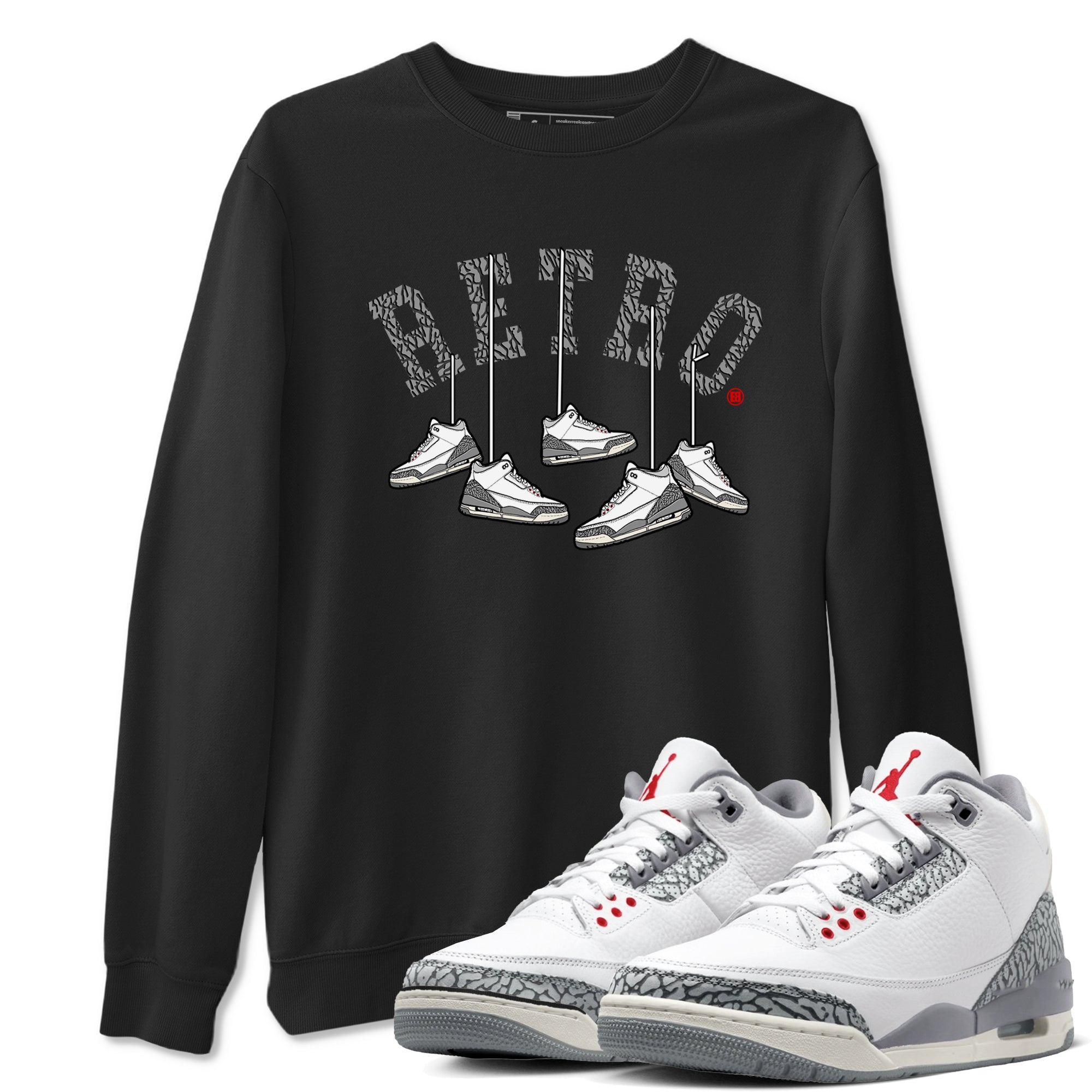 Hanging snkmatchs snkmatch Tees - Air Jordan 3 Cement Grey