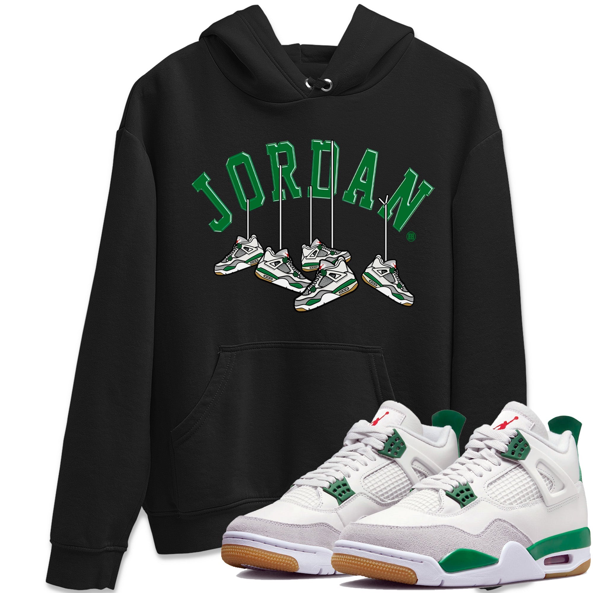 Hanging snkmatchs Unisex Tops - Air Jordan 4 Pine Green