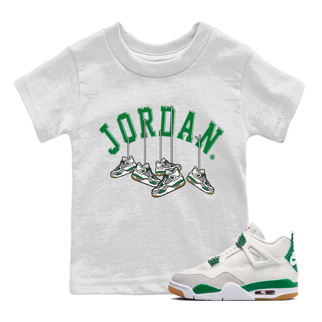Hanging snkmatchs Kids Tops - Air Jordan 4 Pine Green SB