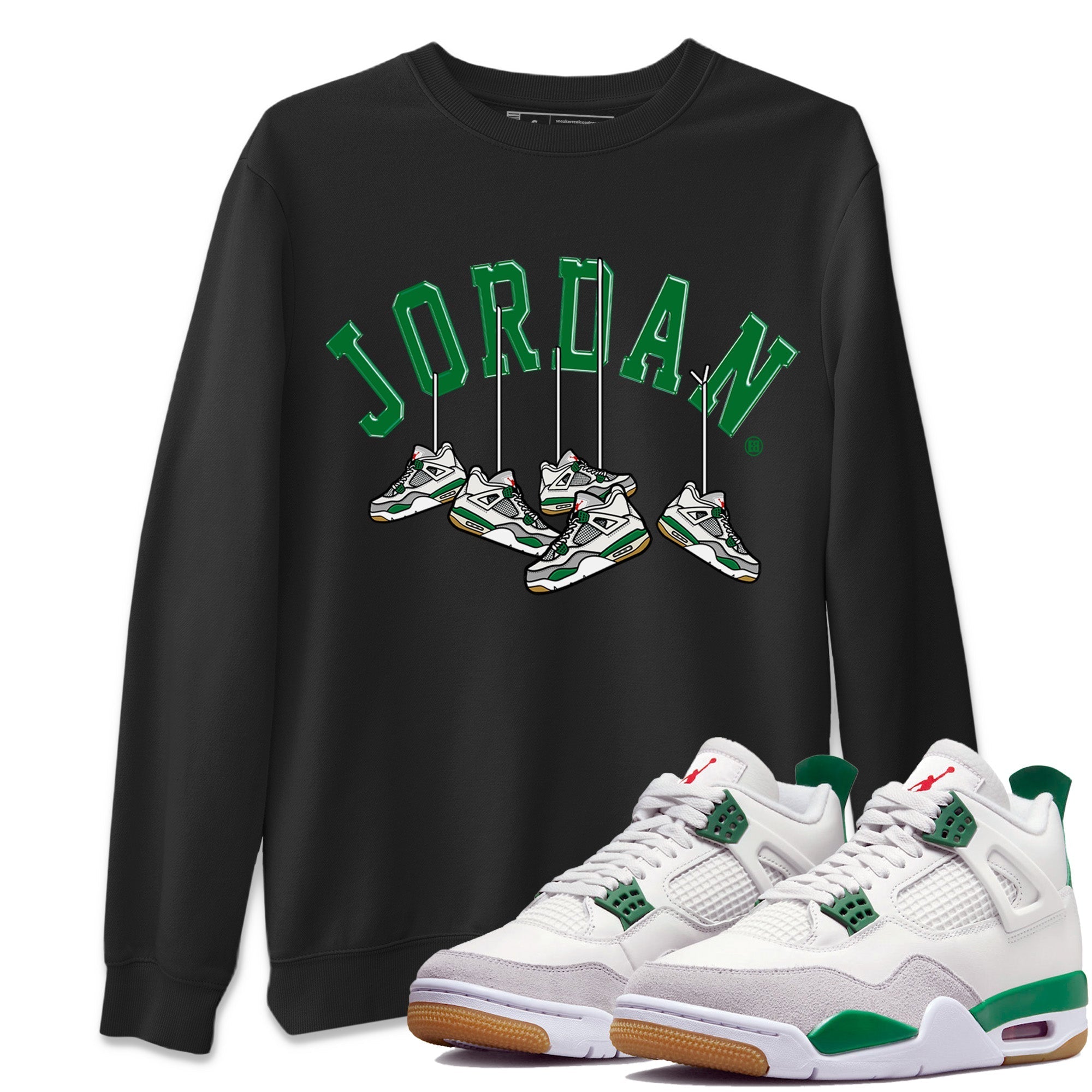 Hanging snkmatchs Unisex Tops - Air Jordan 4 Pine Green