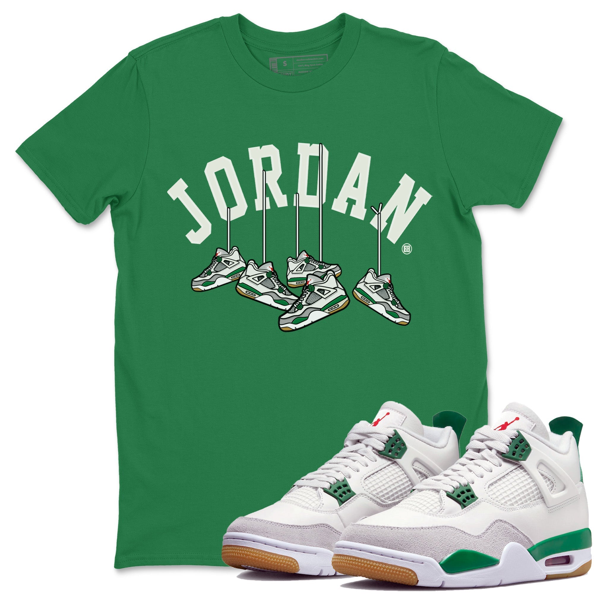 Hanging snkmatchs Unisex Tops - Air Jordan 4 Pine Green