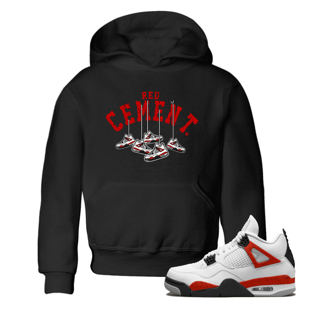 Hanging snkmatchs Kids Tops - Air Jordan 4 Red Cement