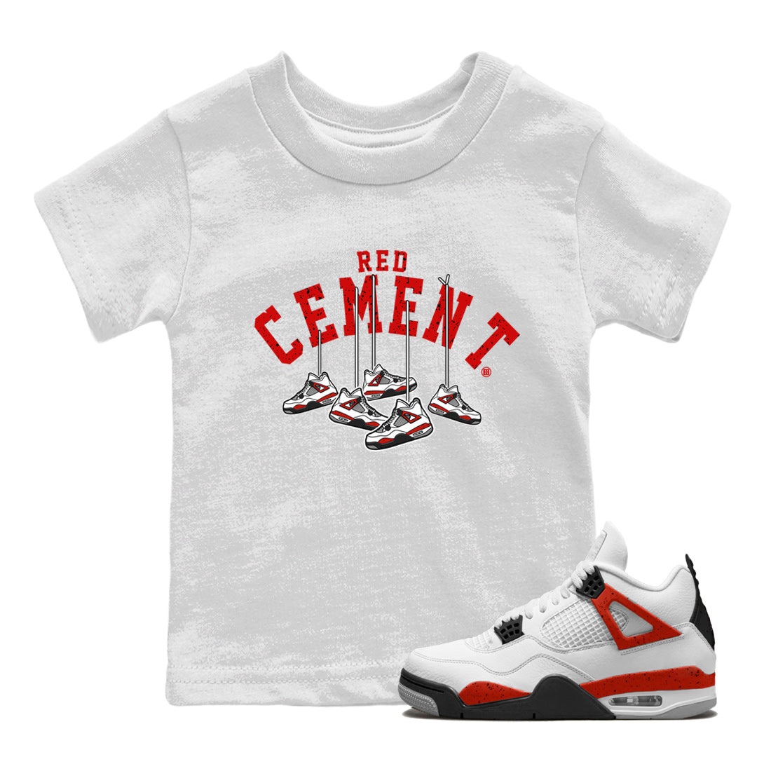 Hanging snkmatchs Kids Tops - Air Jordan 4 Red Cement
