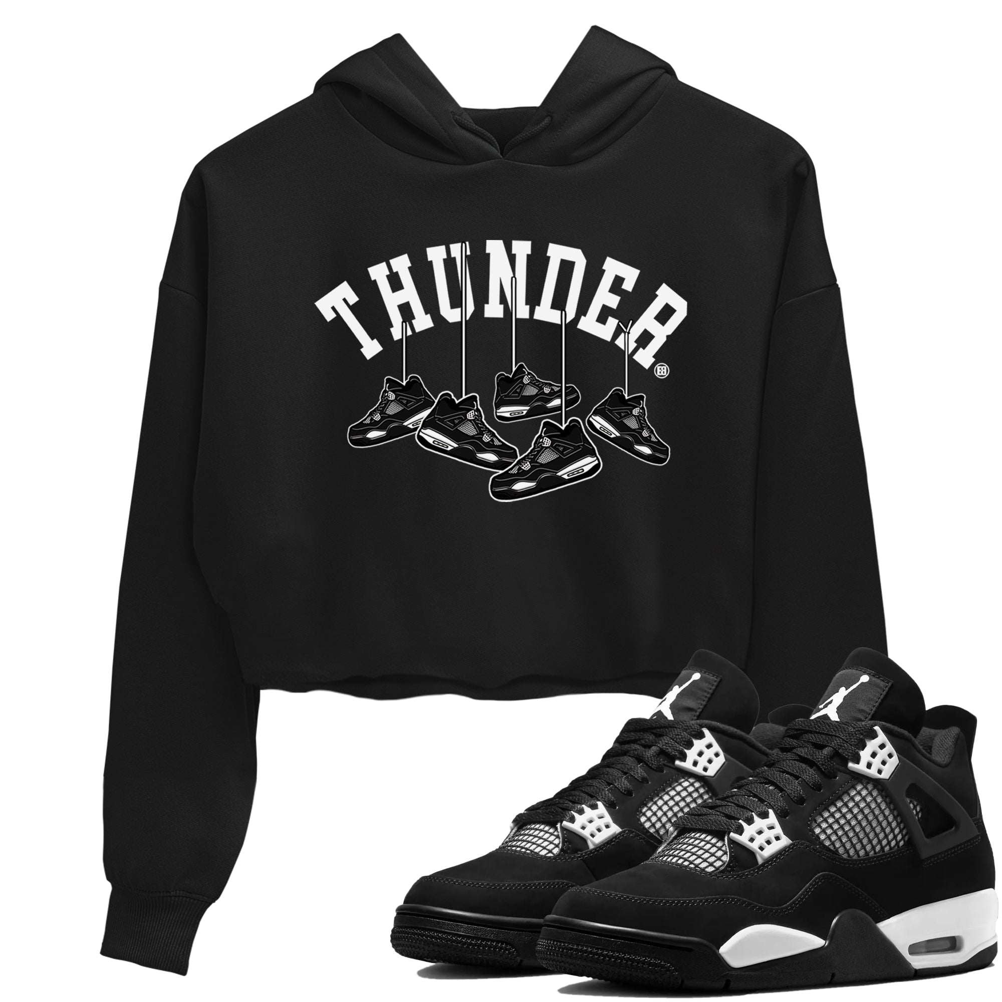 Hanging snkmatchs snkmatch Women's Top - Air Jordan 4 White Thunder