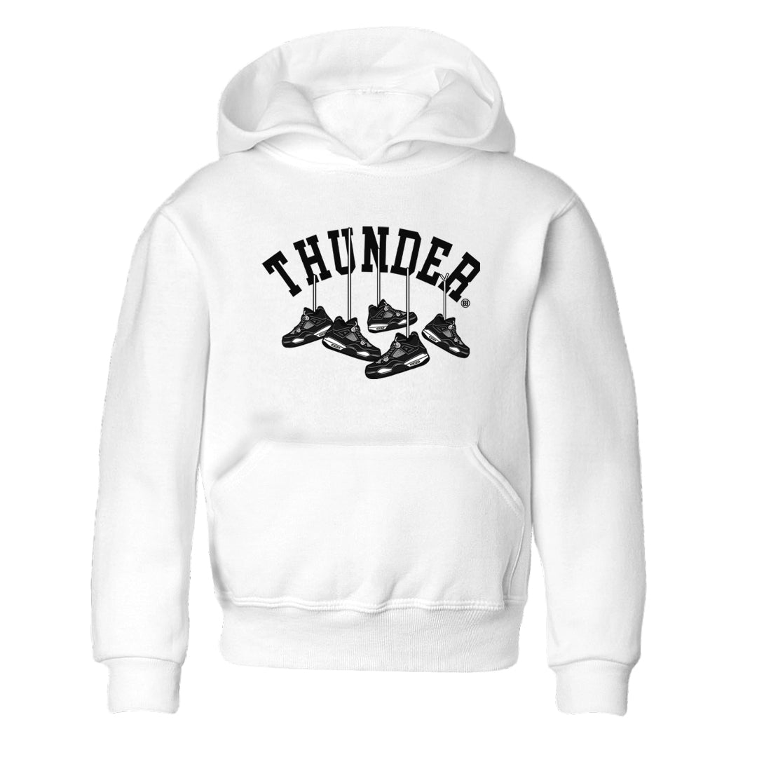 Hanging snkmatchs snkmatch Tees Kids - Air Jordan 4 White Thunder