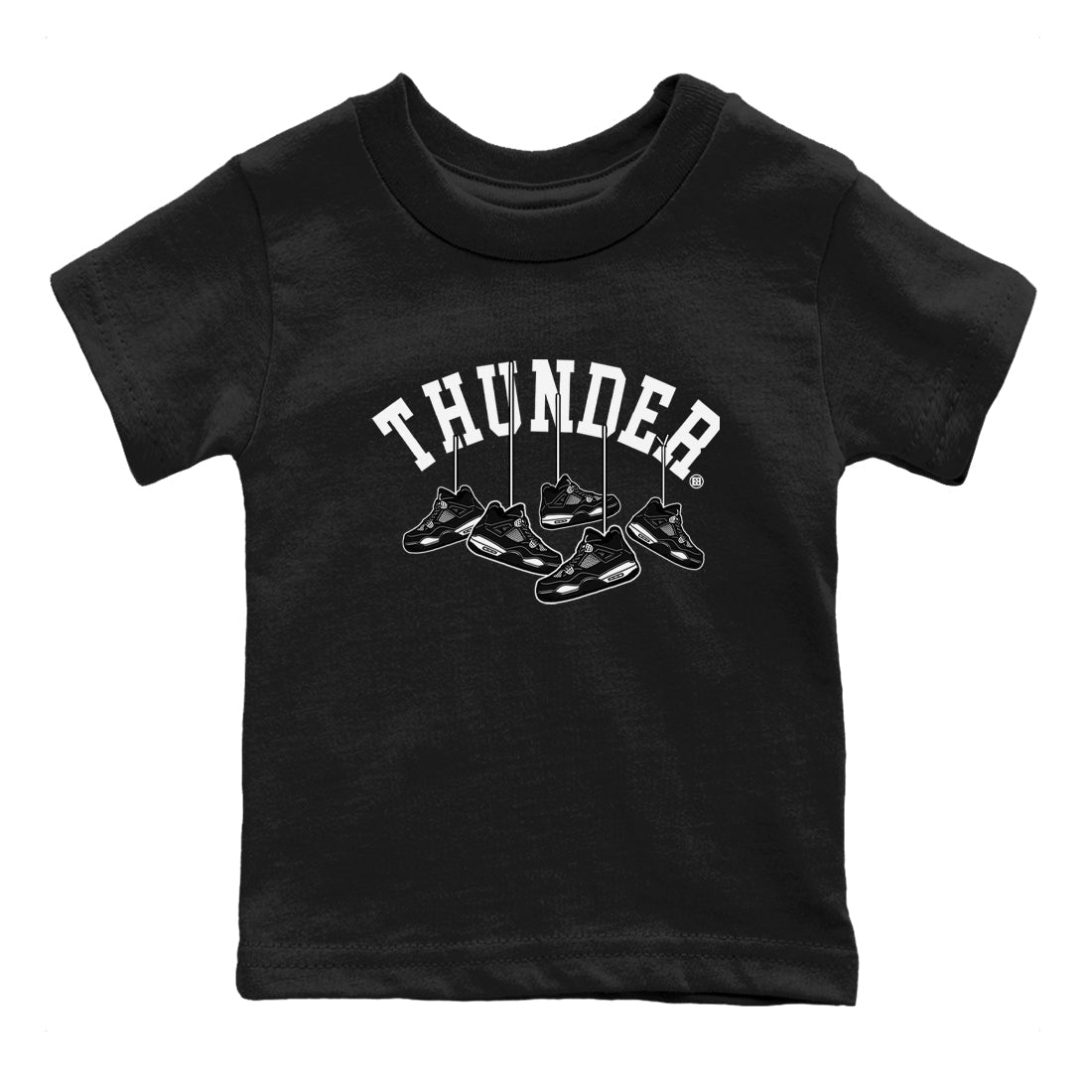 Hanging snkmatchs snkmatch Tees Kids - Air Jordan 4 White Thunder