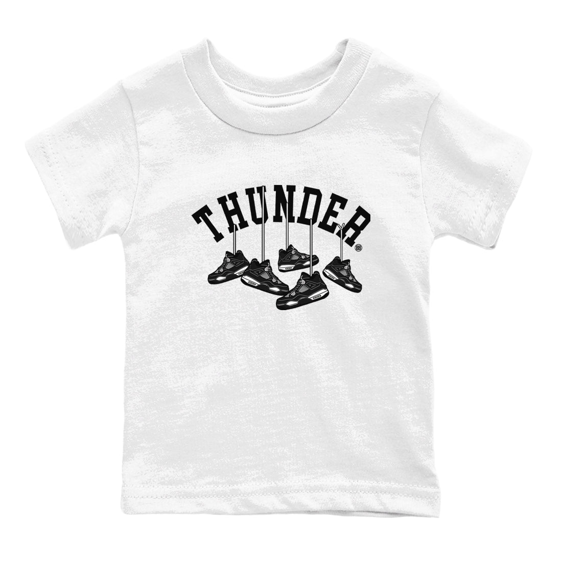 Hanging snkmatchs snkmatch Tees Kids - Air Jordan 4 White Thunder