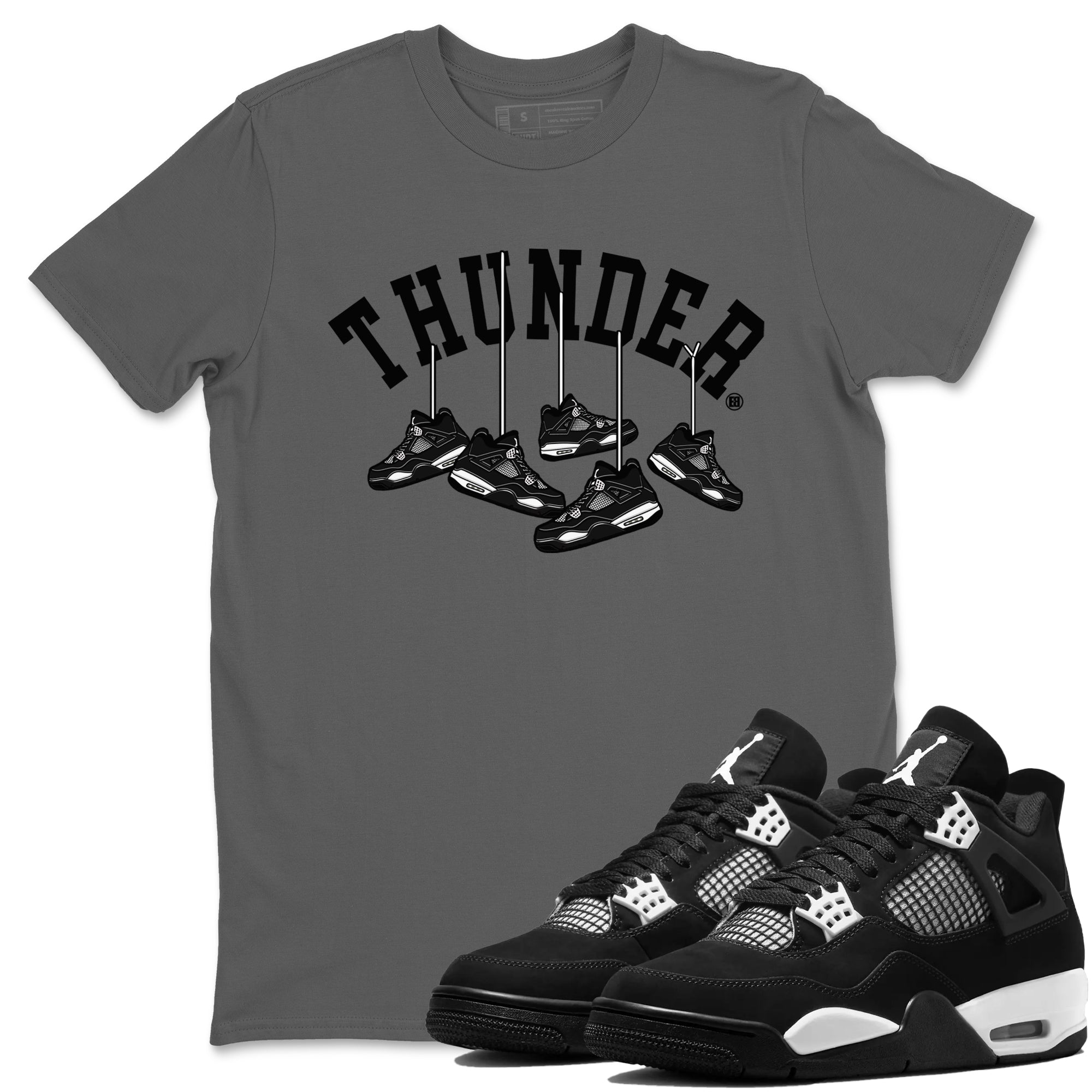 Hanging snkmatchs snkmatch Tees - Air Jordan 4 White Thunder