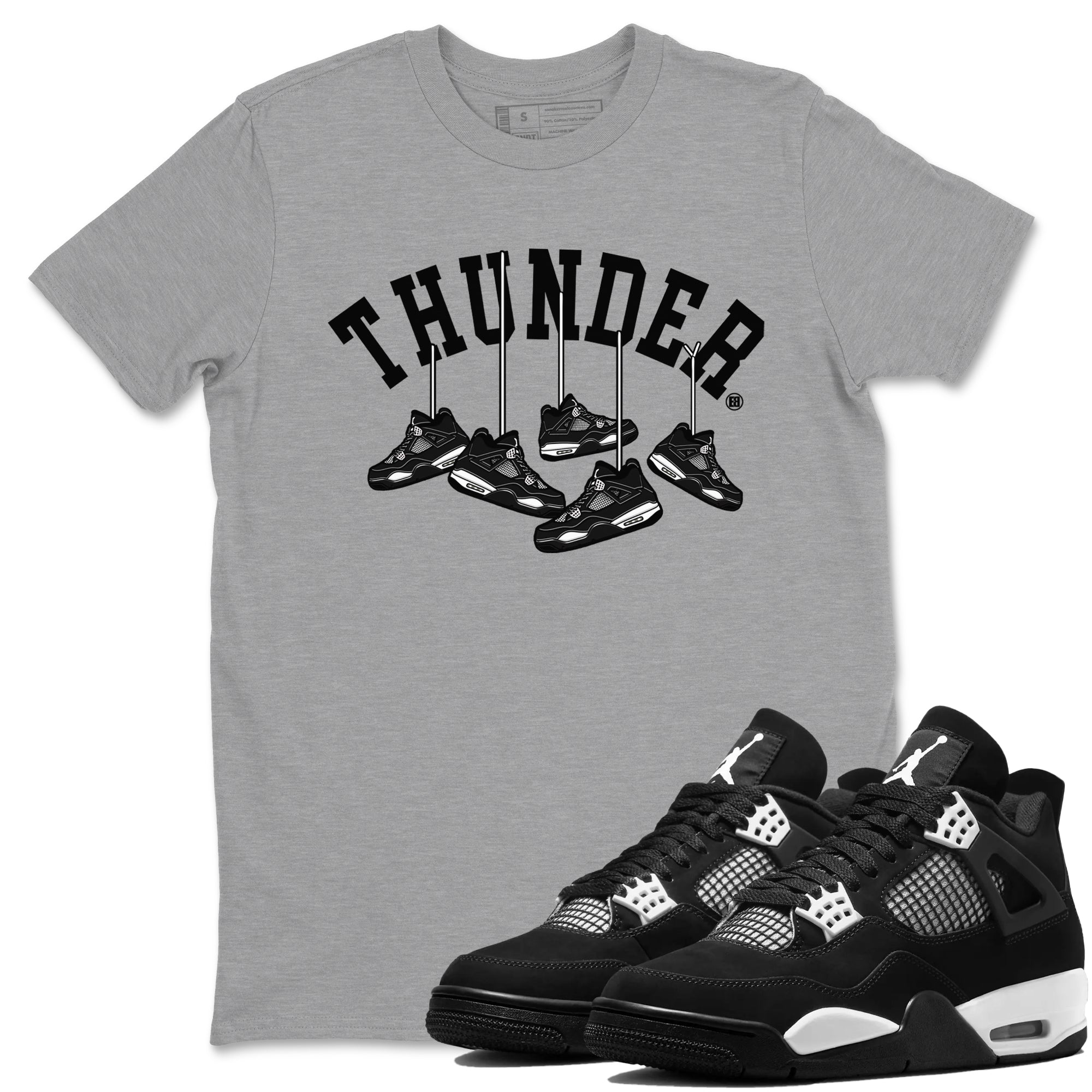 Hanging snkmatchs snkmatch Tees - Air Jordan 4 White Thunder