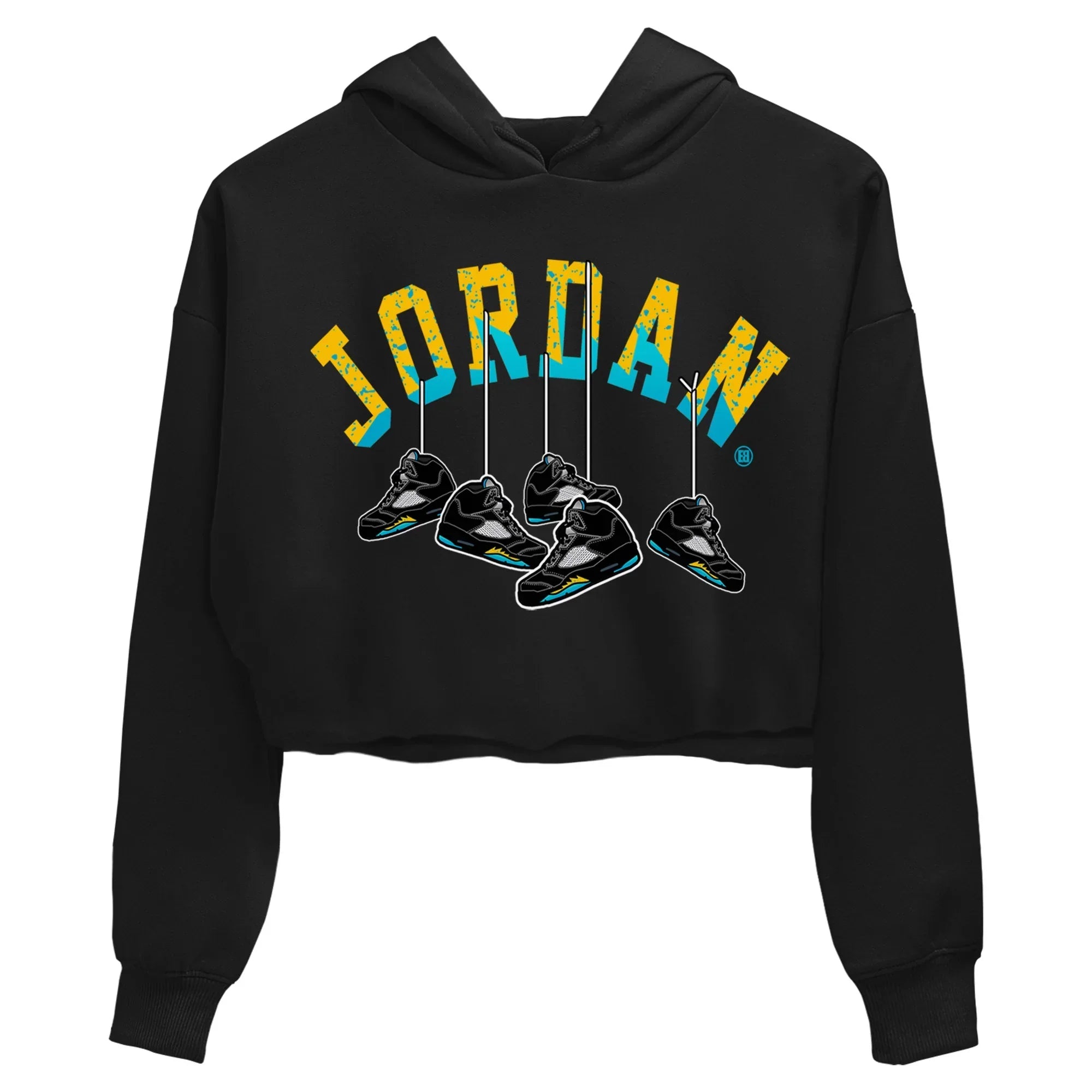 Hanging snkmatchs Women's Tops - Air Jordan 5 Aqua