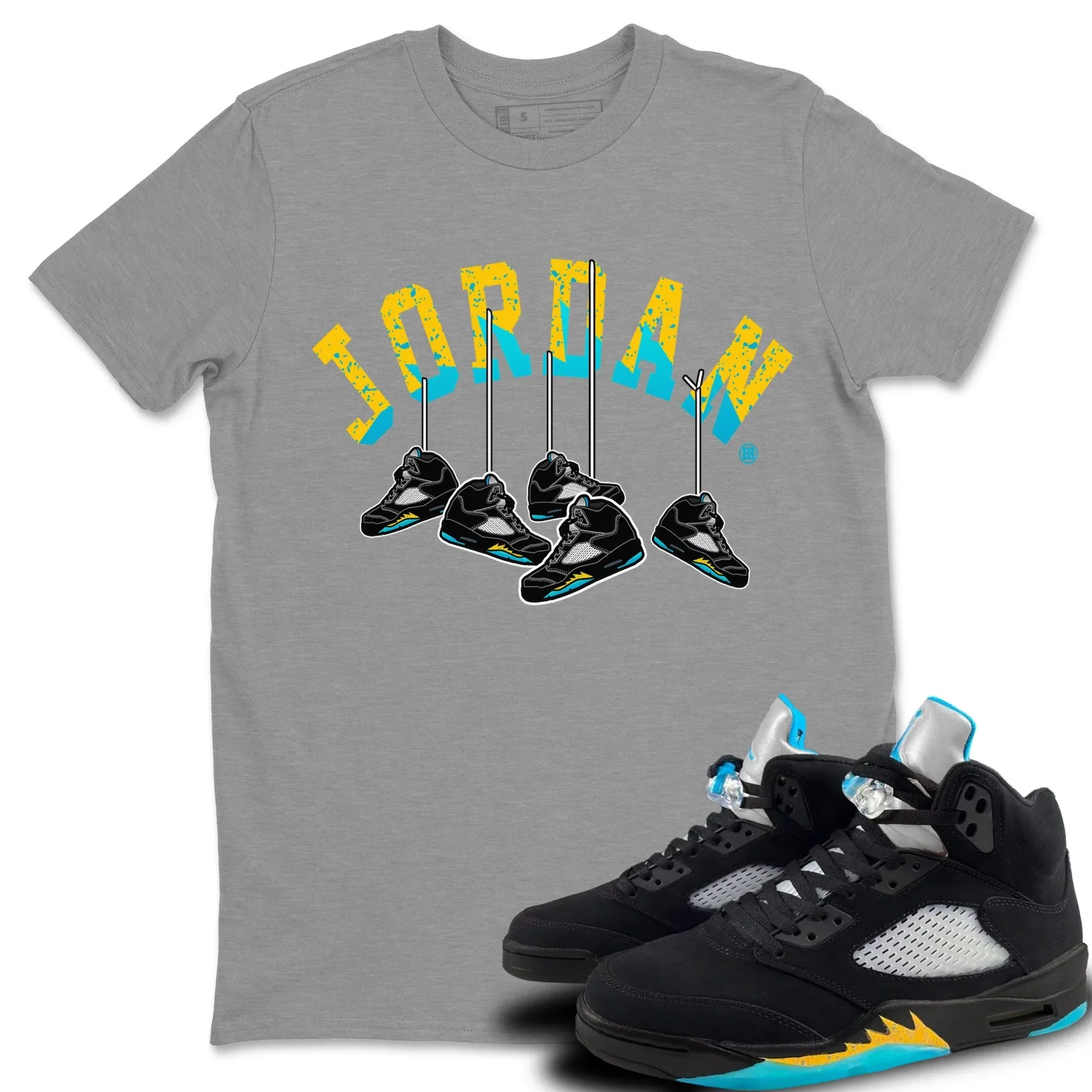 Hanging snkmatchs Unisex Tops - Air Jordan 5 Aqua