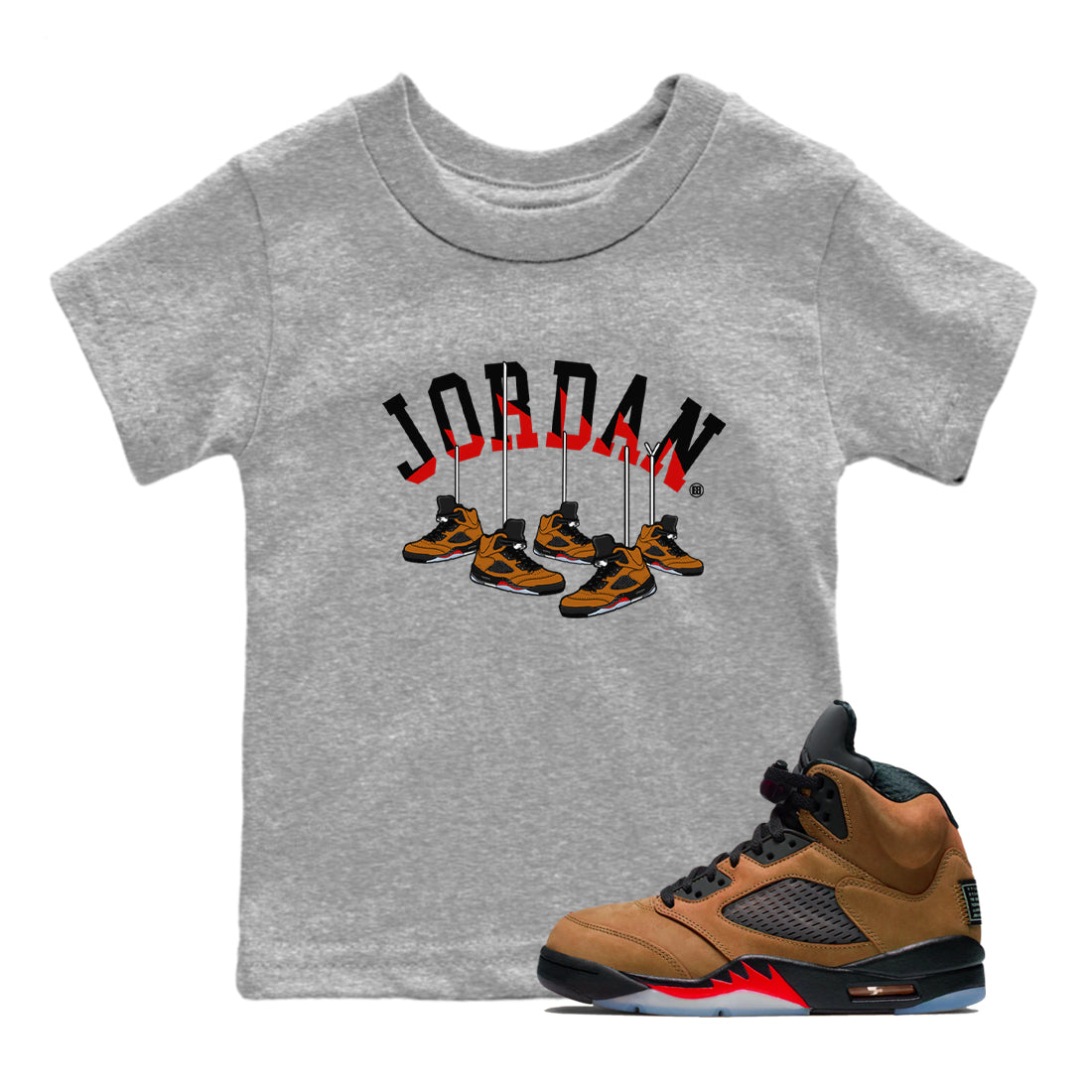 Hanging snkmatchs snkmatch Tees Kids - Air Jordan 5 Archaeo Brown