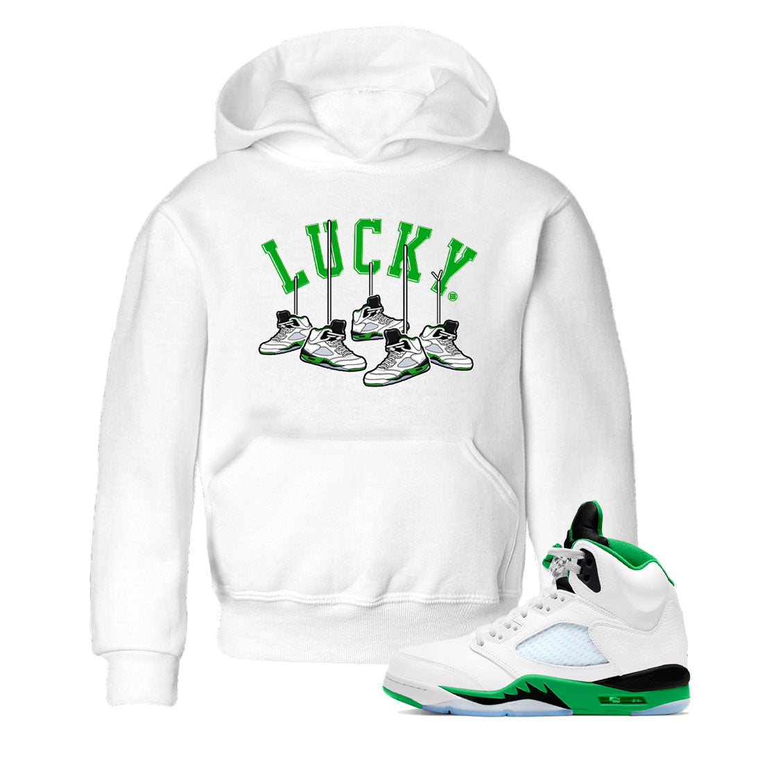 Hanging snkmatchs snkmatch Tee Kids - Air Jordan 5 Lucky Green