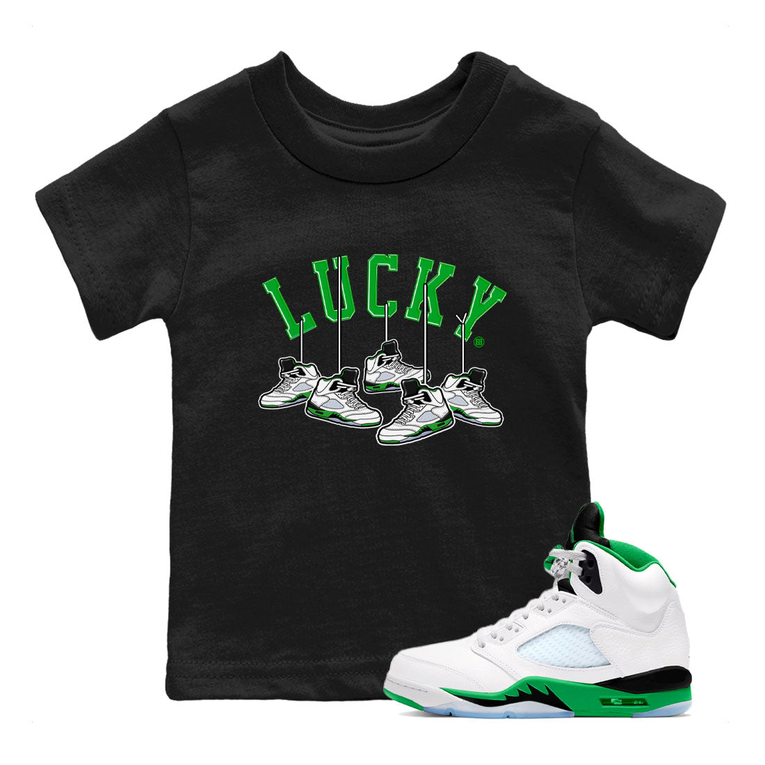 Hanging snkmatchs snkmatch Tee Kids - Air Jordan 5 Lucky Green