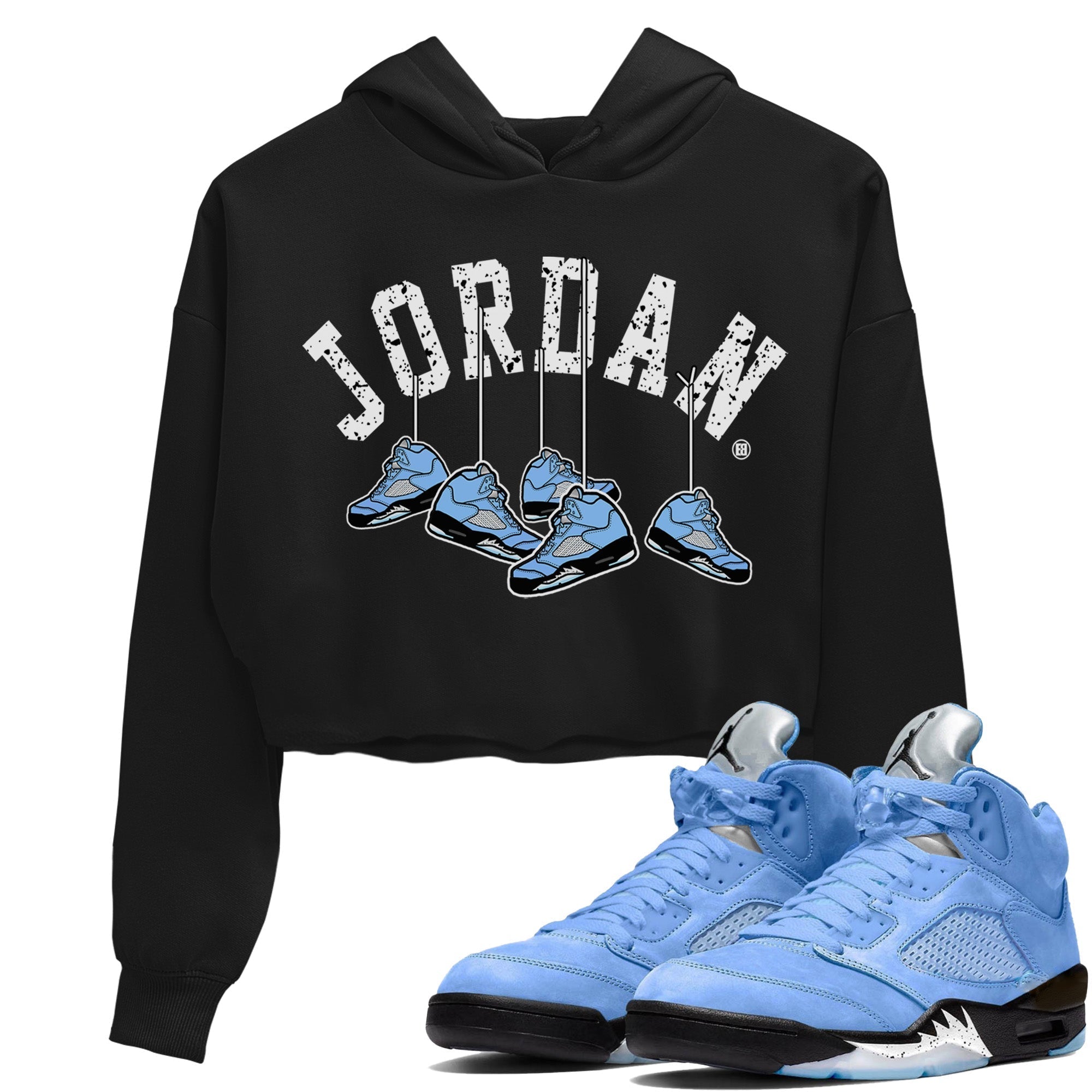 Hanging snkmatchs Women's Tops - Air Jordan 5 UNC