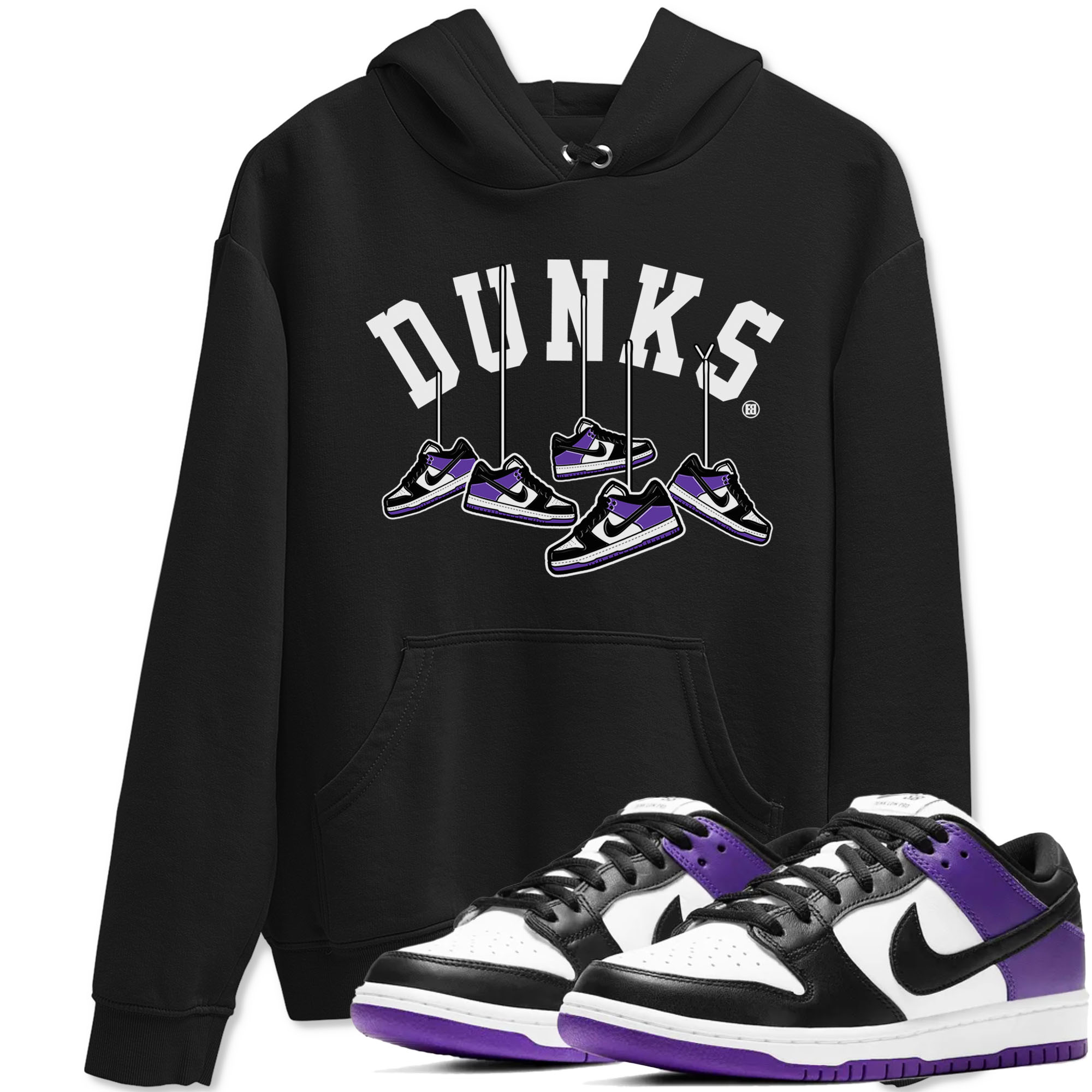 Hanging snkmatchs snkmatch Tees - Dunk Low Court Purple