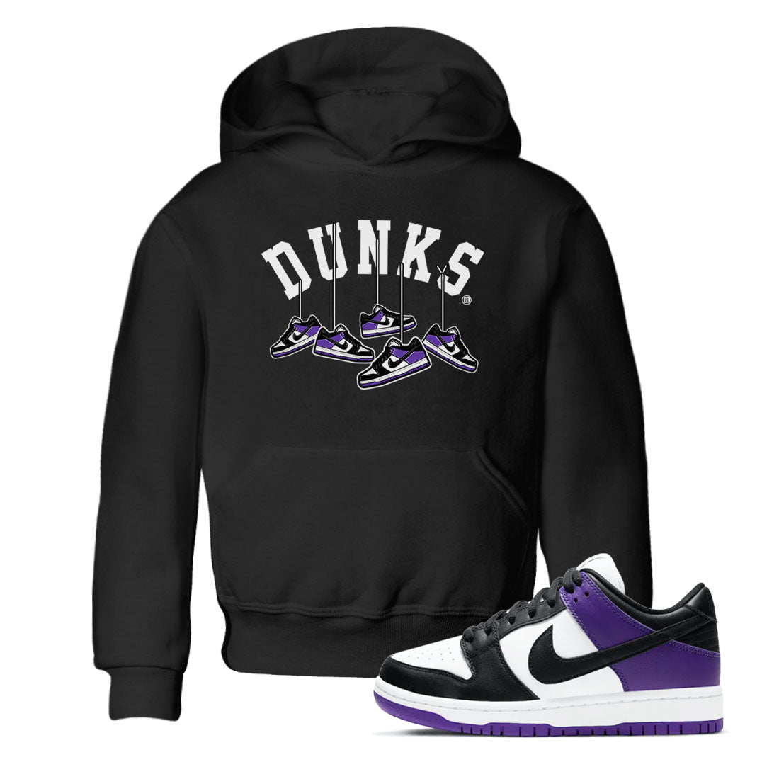 Hanging snkmatchs snkmatch Tees Kids - Dunk Low Court Purple