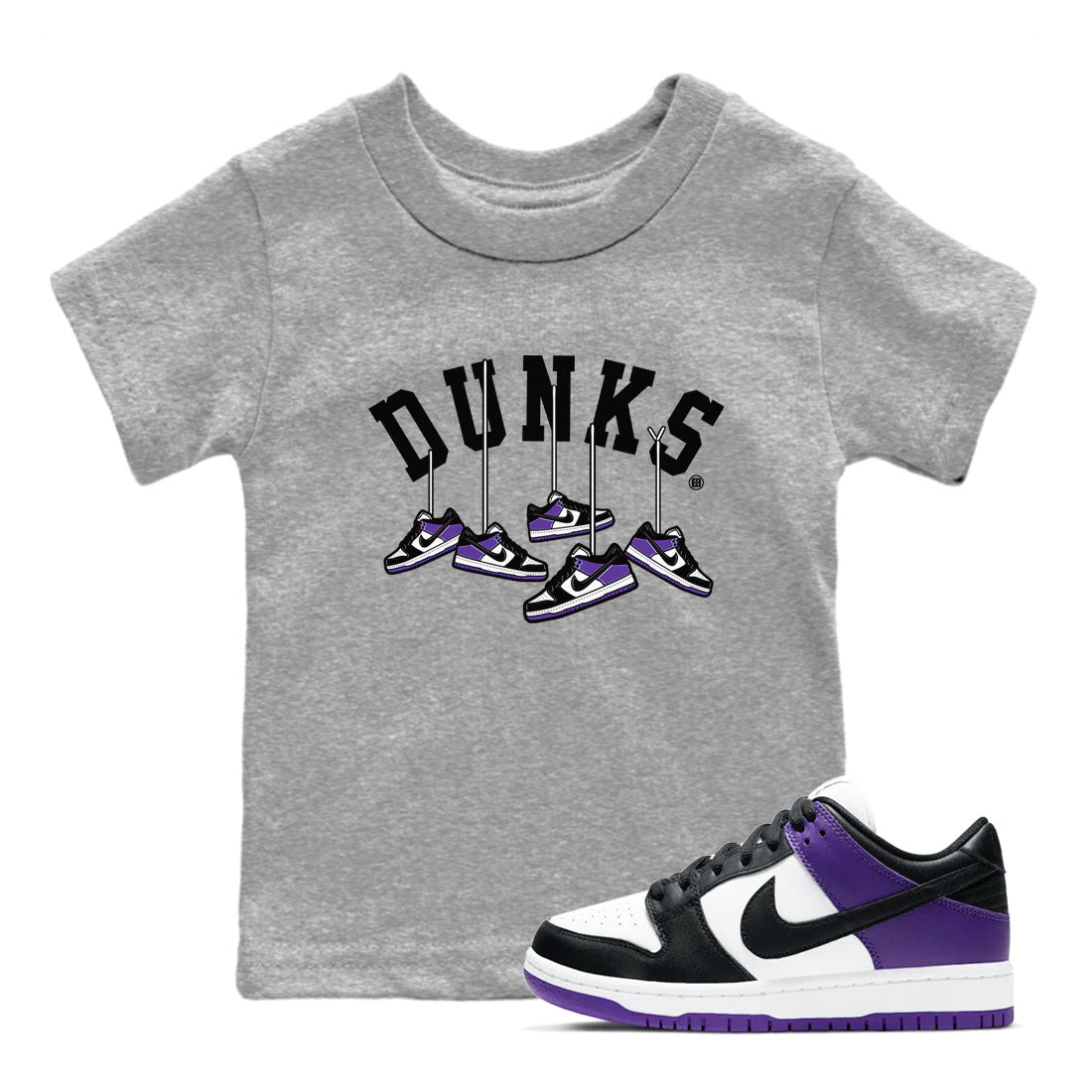 Hanging snkmatchs snkmatch Tees Kids - Dunk Low Court Purple