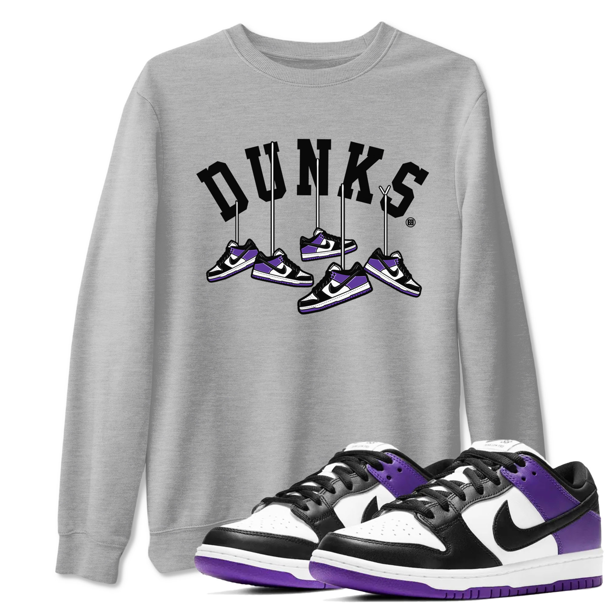 Hanging snkmatchs snkmatch Tees - Dunk Low Court Purple