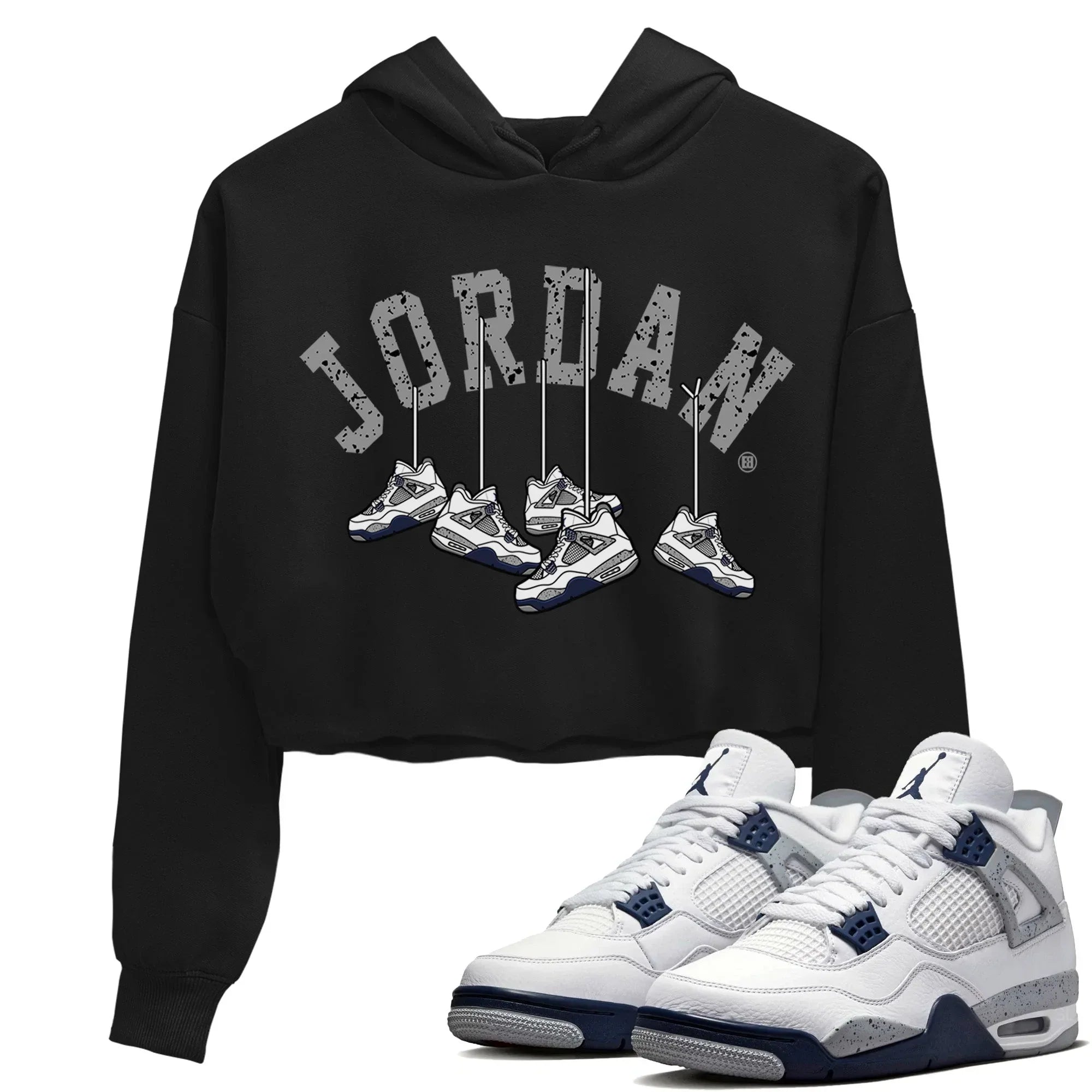 Hanging snkmatchs Women's Tops - Air Jordan 4 Midnight Navy