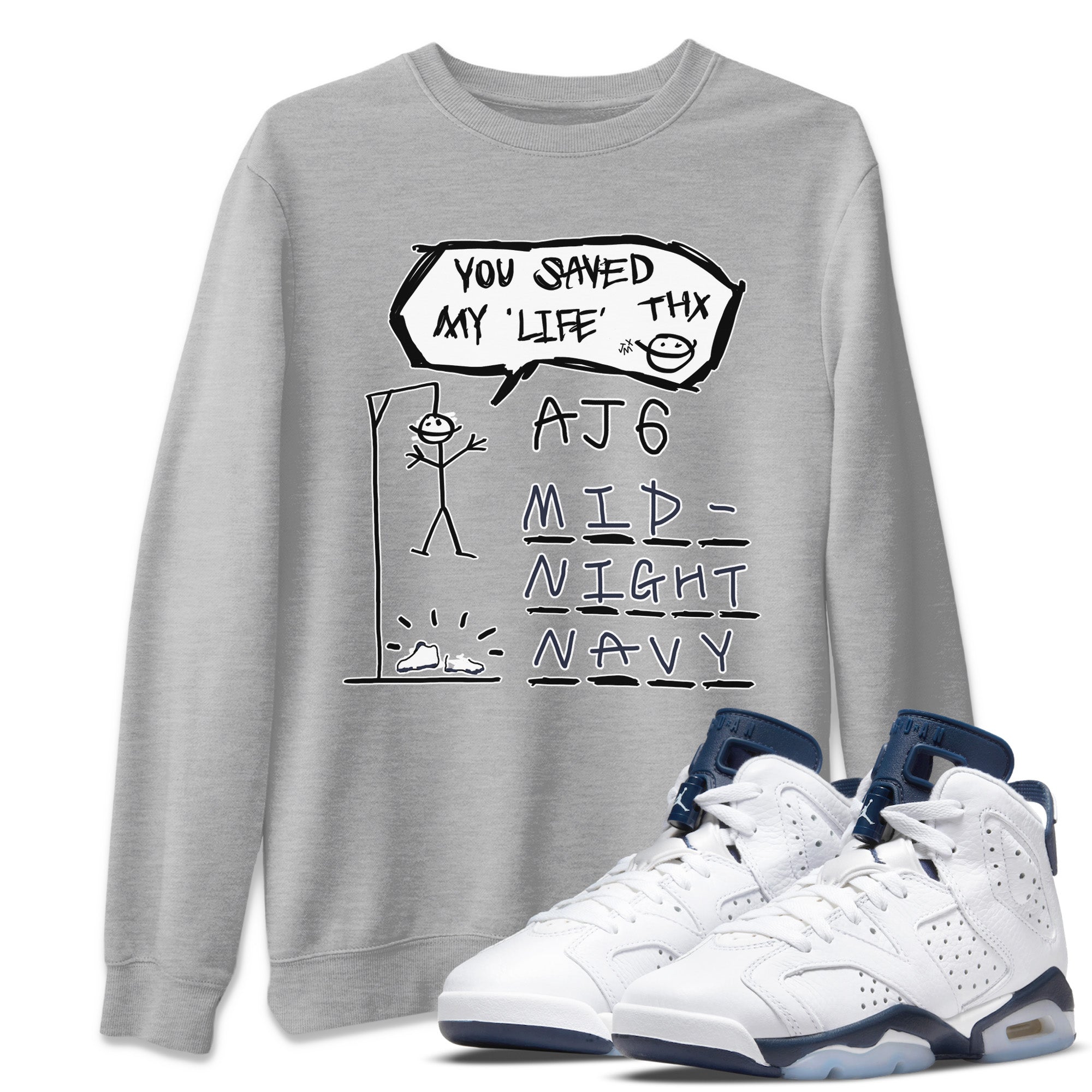 Hangman Unisex Tops - Air Jordan 6 Midnight Navy