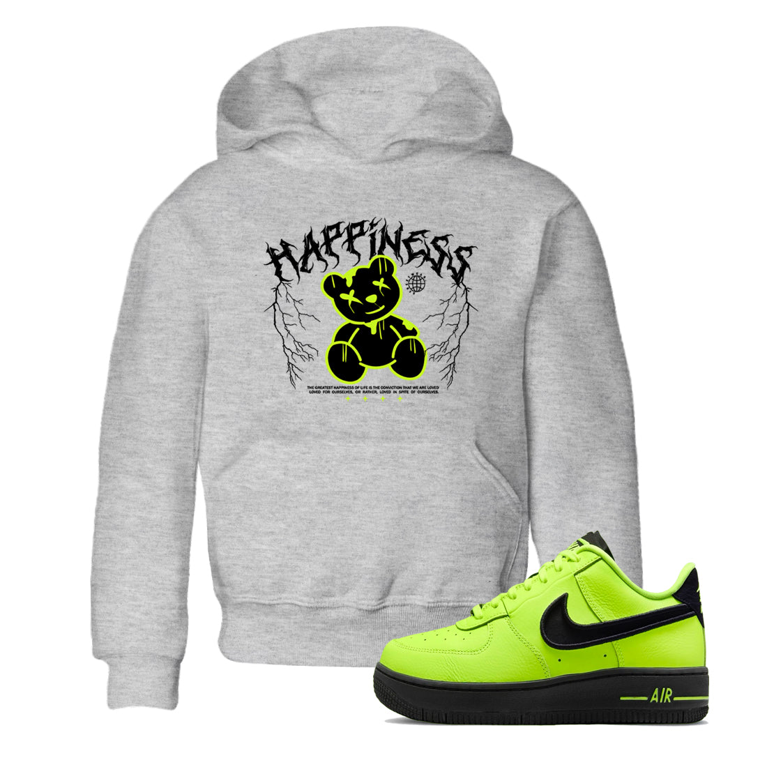 Happiness Bear snkmatch Tees Kids - Air Force 1 Volt