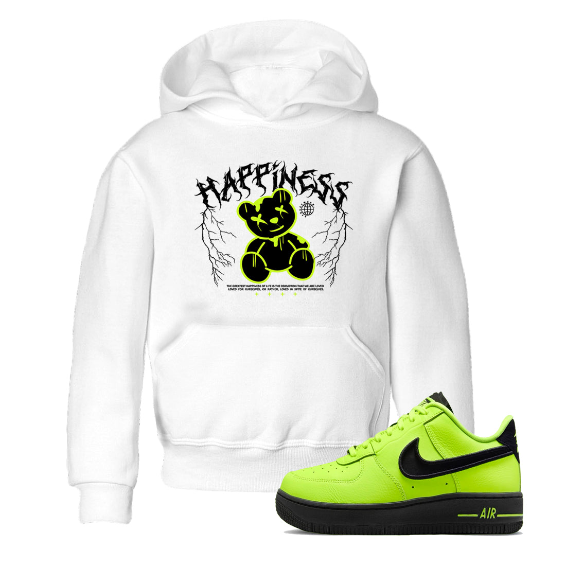 Happiness Bear snkmatch Tees Kids - Air Force 1 Volt