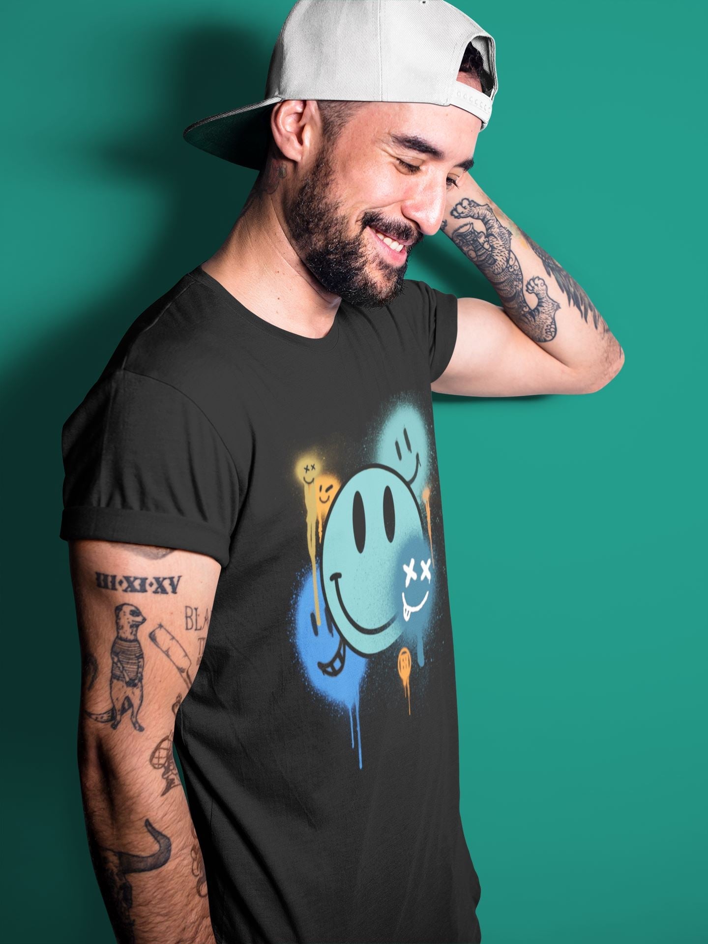 Smile Painting Unisex Tops - Yeezy 700 Faded Azure
