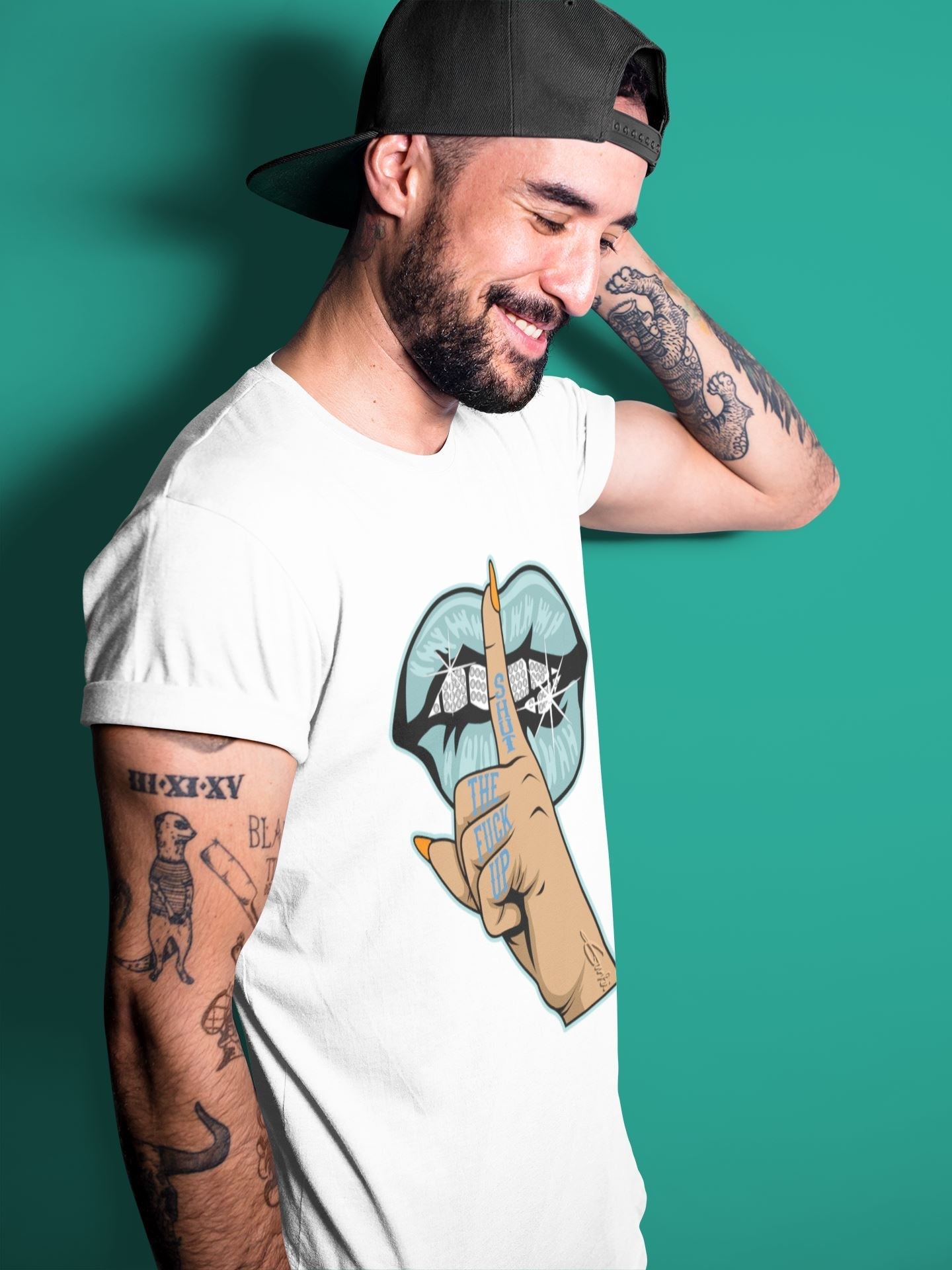 Lips Hand Unisex Tops - Yeezy 700 Faded Azure