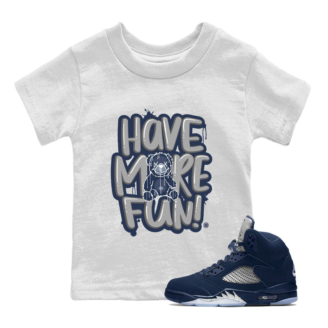 Have More Fun Kids Tops - Air Jordan 5 Georgetown
